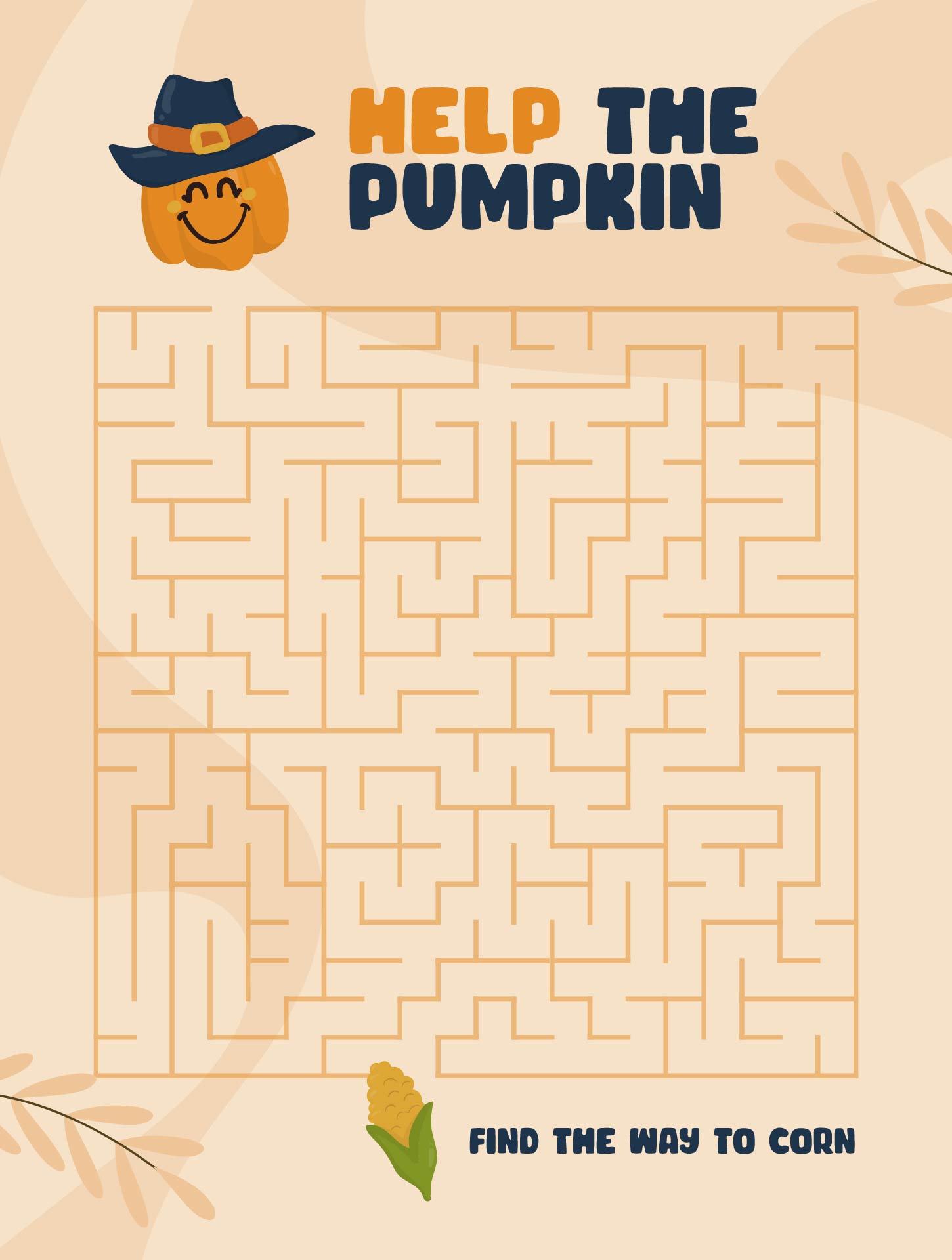  Printable Thanksgiving Maze