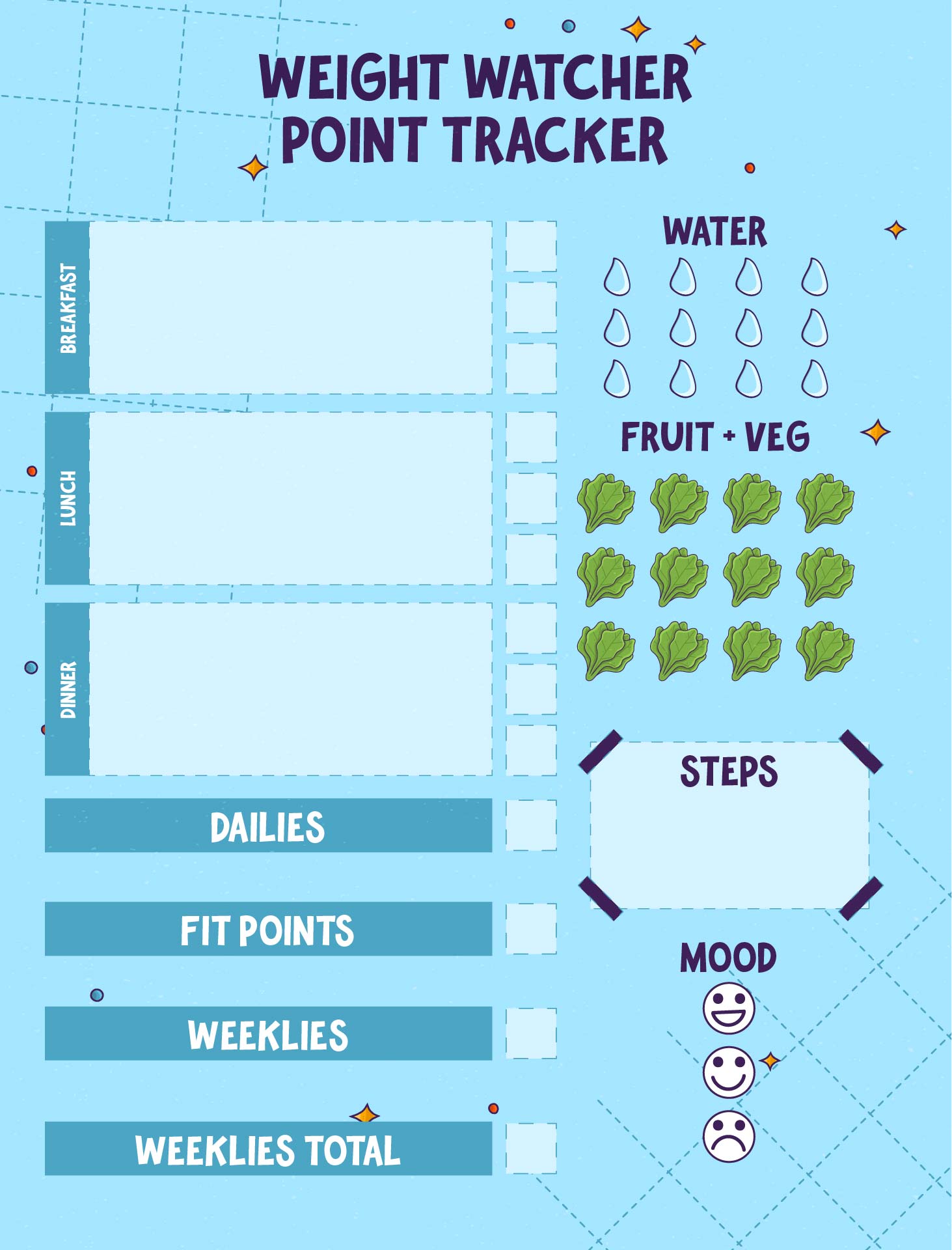 Printable Weight Watchers Points Slider Printable Weight Watchers Points Slider