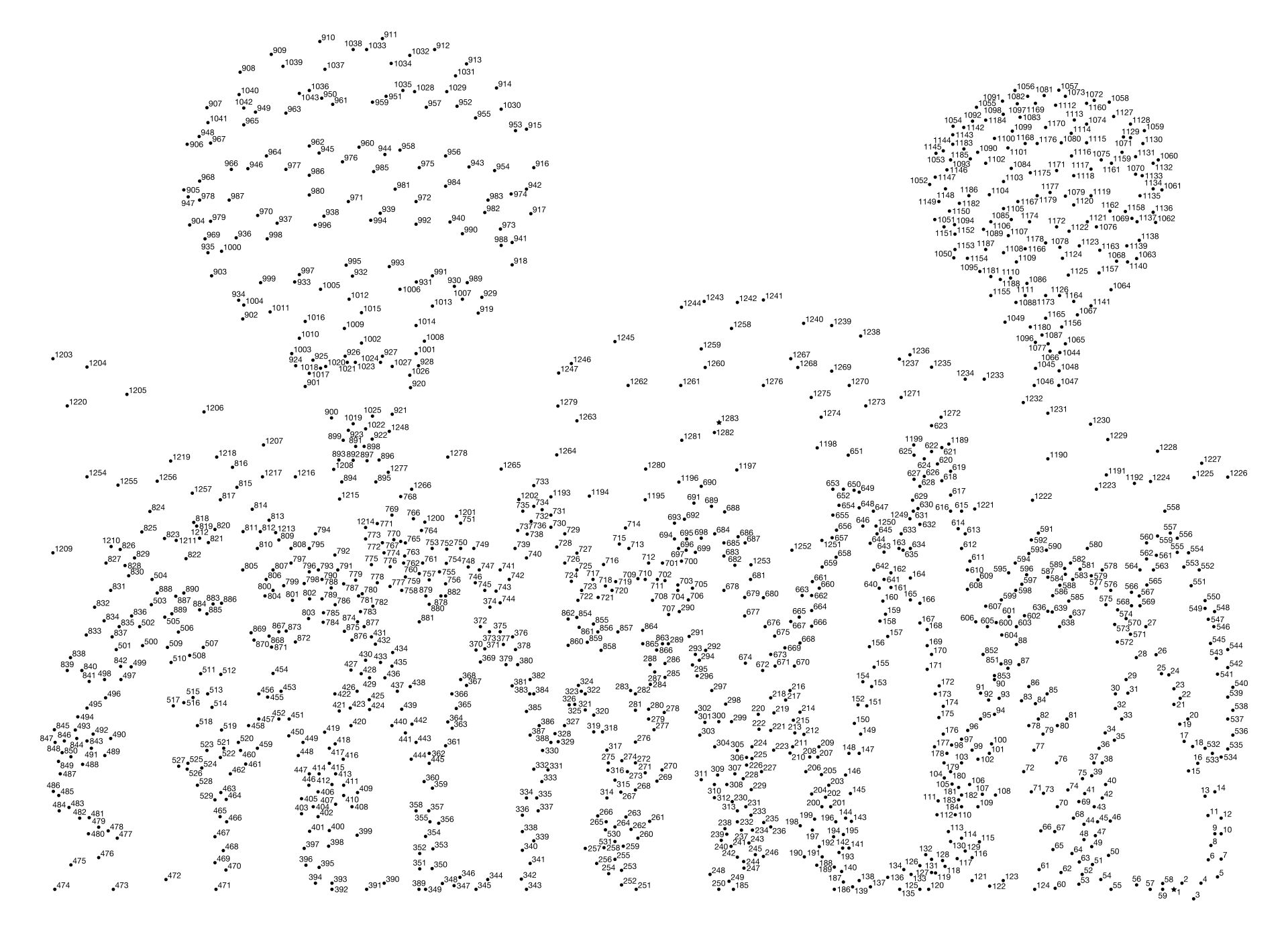 Printable 500 Dot to Dot