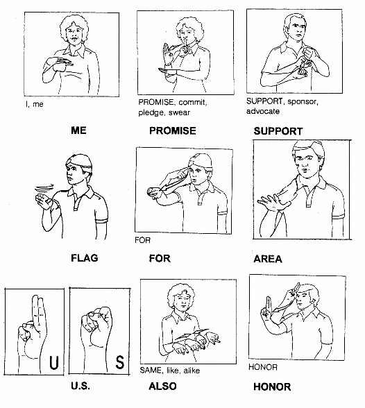 ASL Sign Language Words Printable