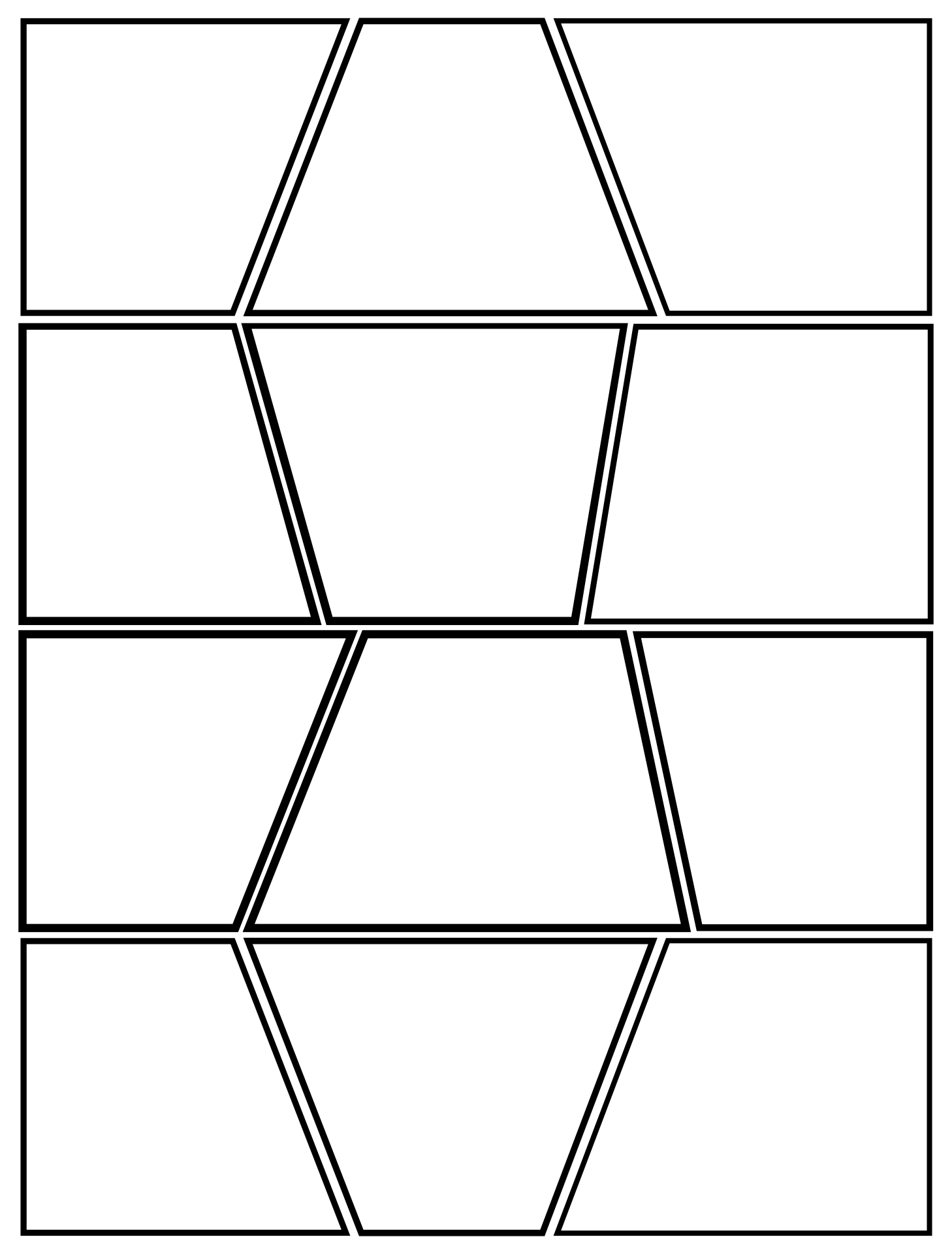 Four Panel Comic Template