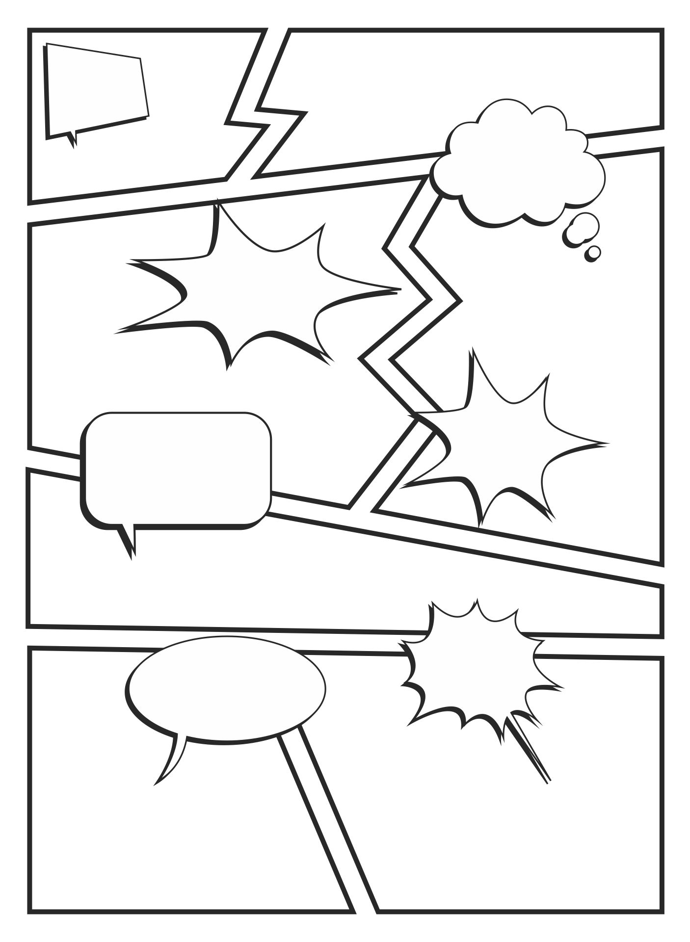 Template For Comic Strip Free Printable Printable Templates Free