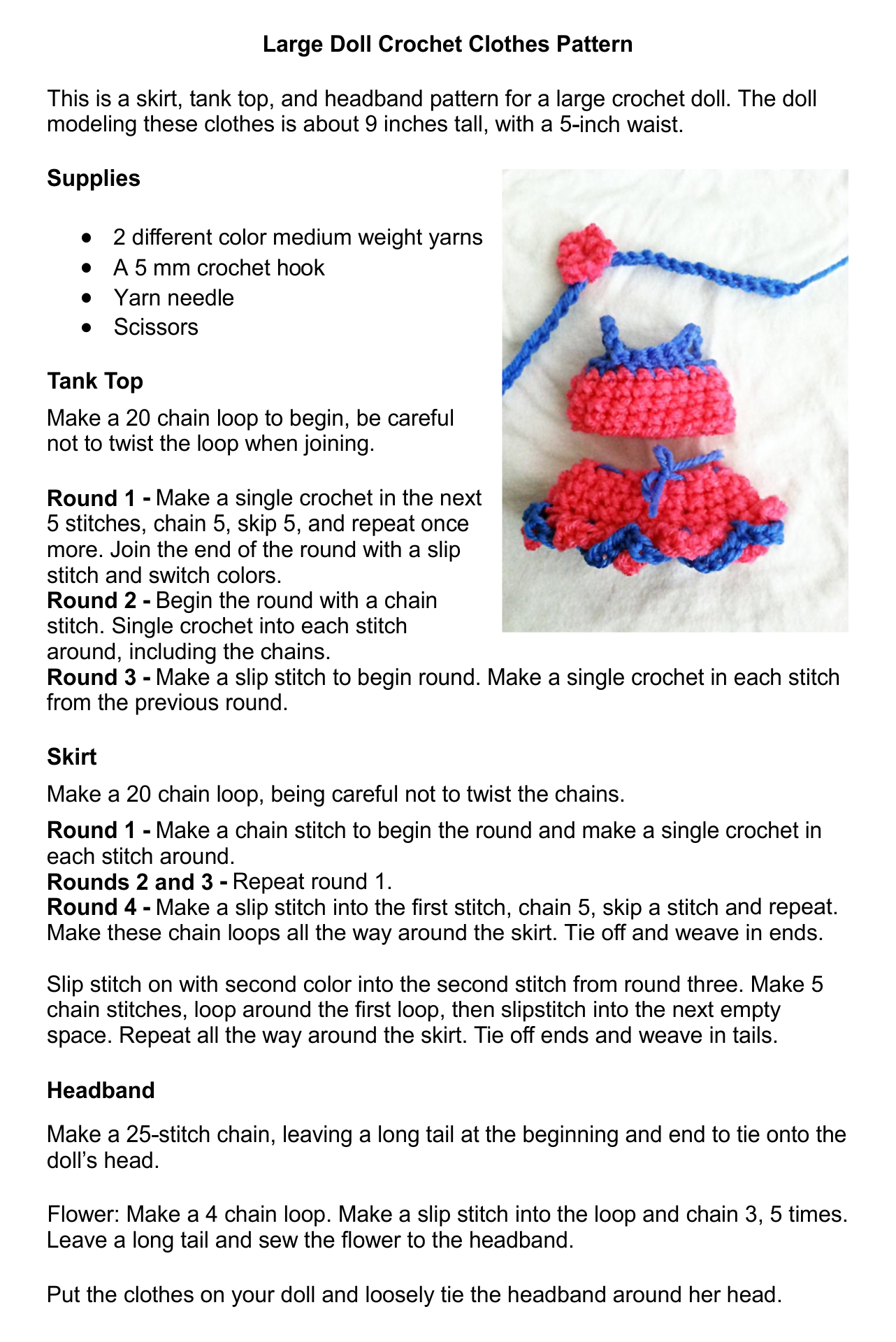 Crochet Doll Clothes Patterns