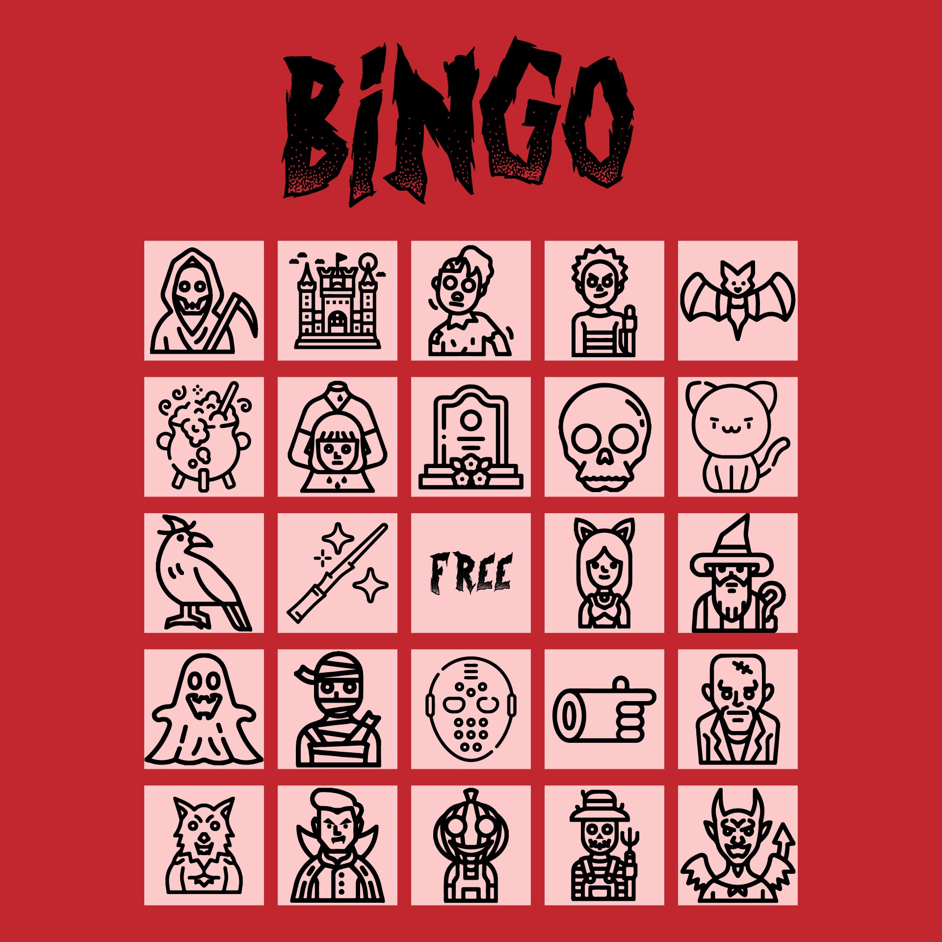 Printable Halloween Bingo Sheets