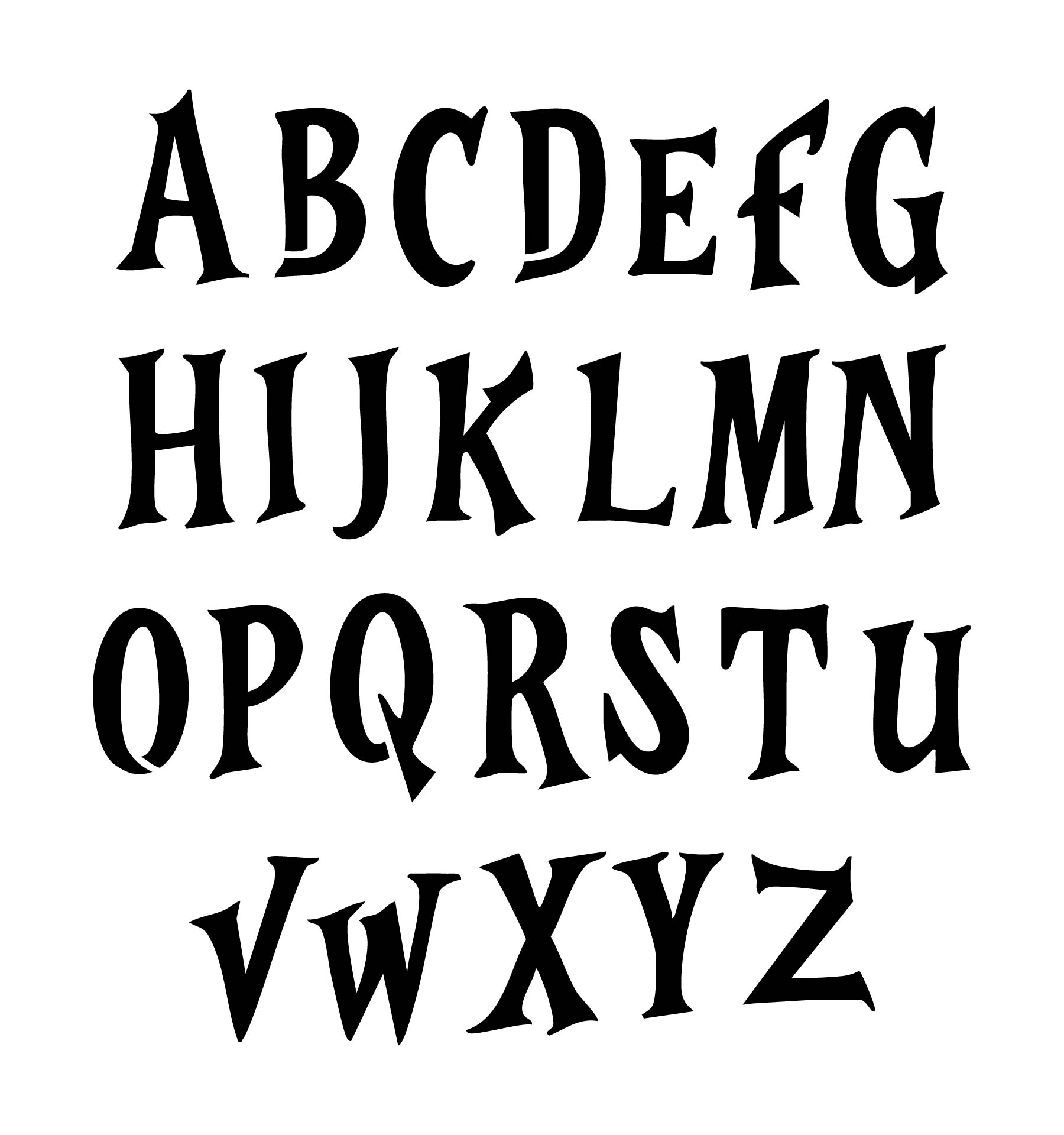 Halloween Letter Stencils Printable