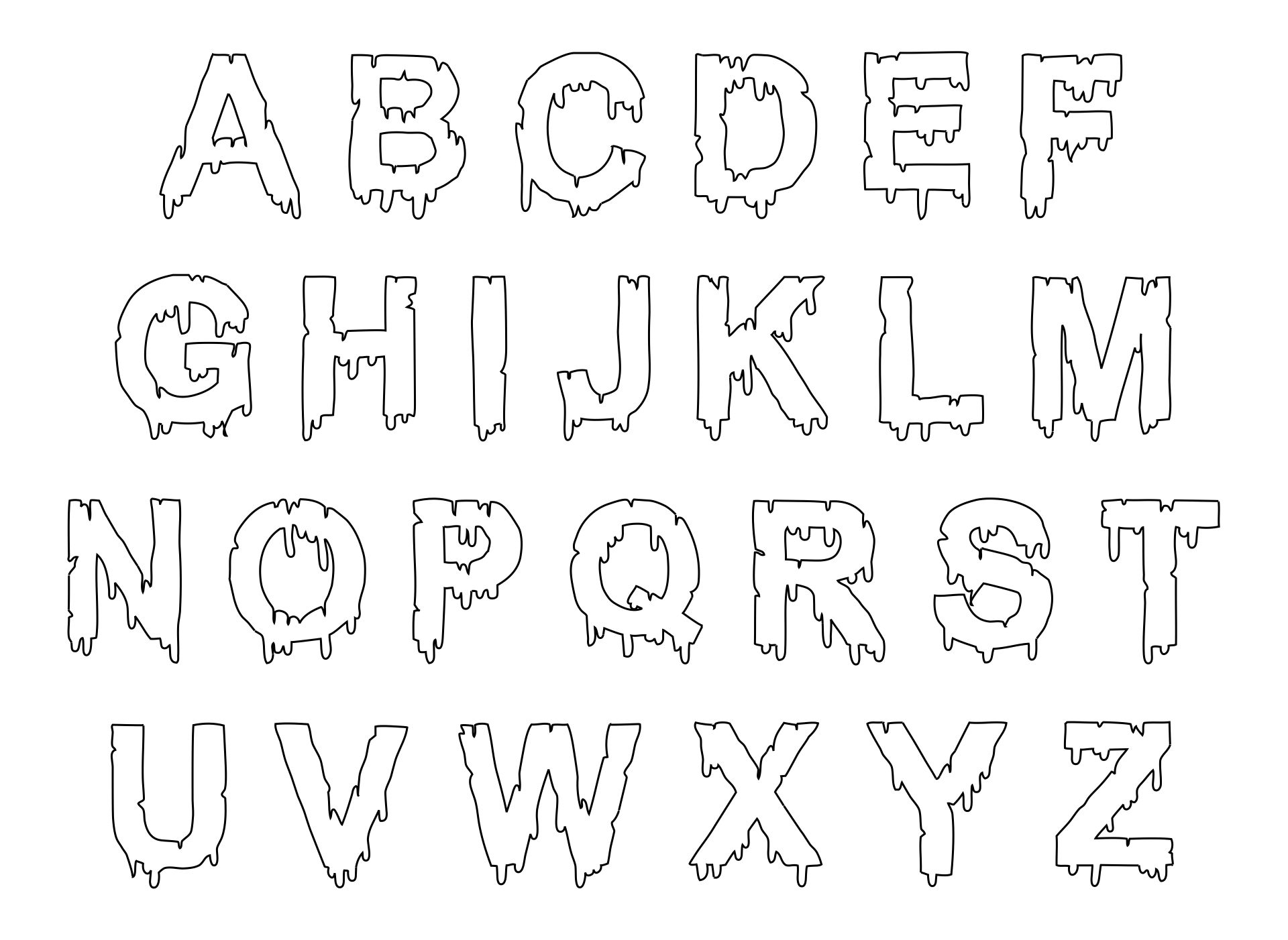 Halloween Letter Stencils Printable