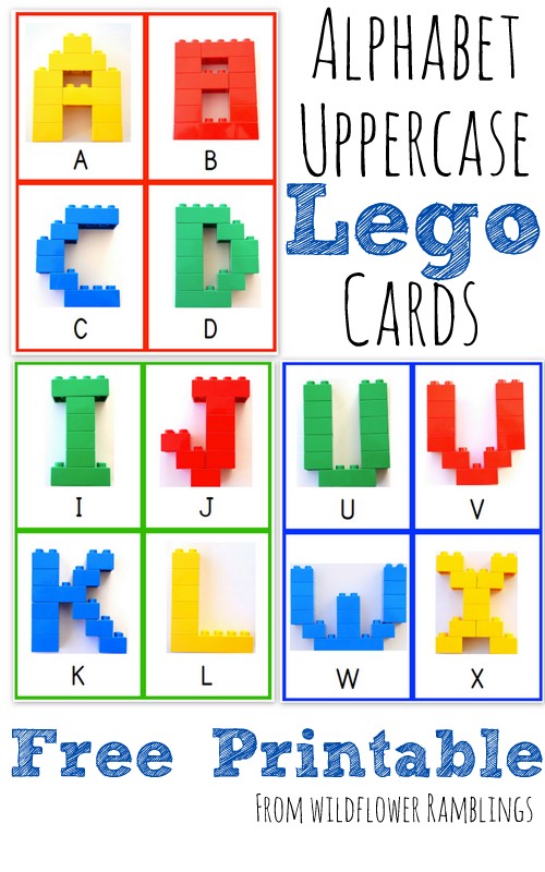 LEGO Printable Alphabet Cards