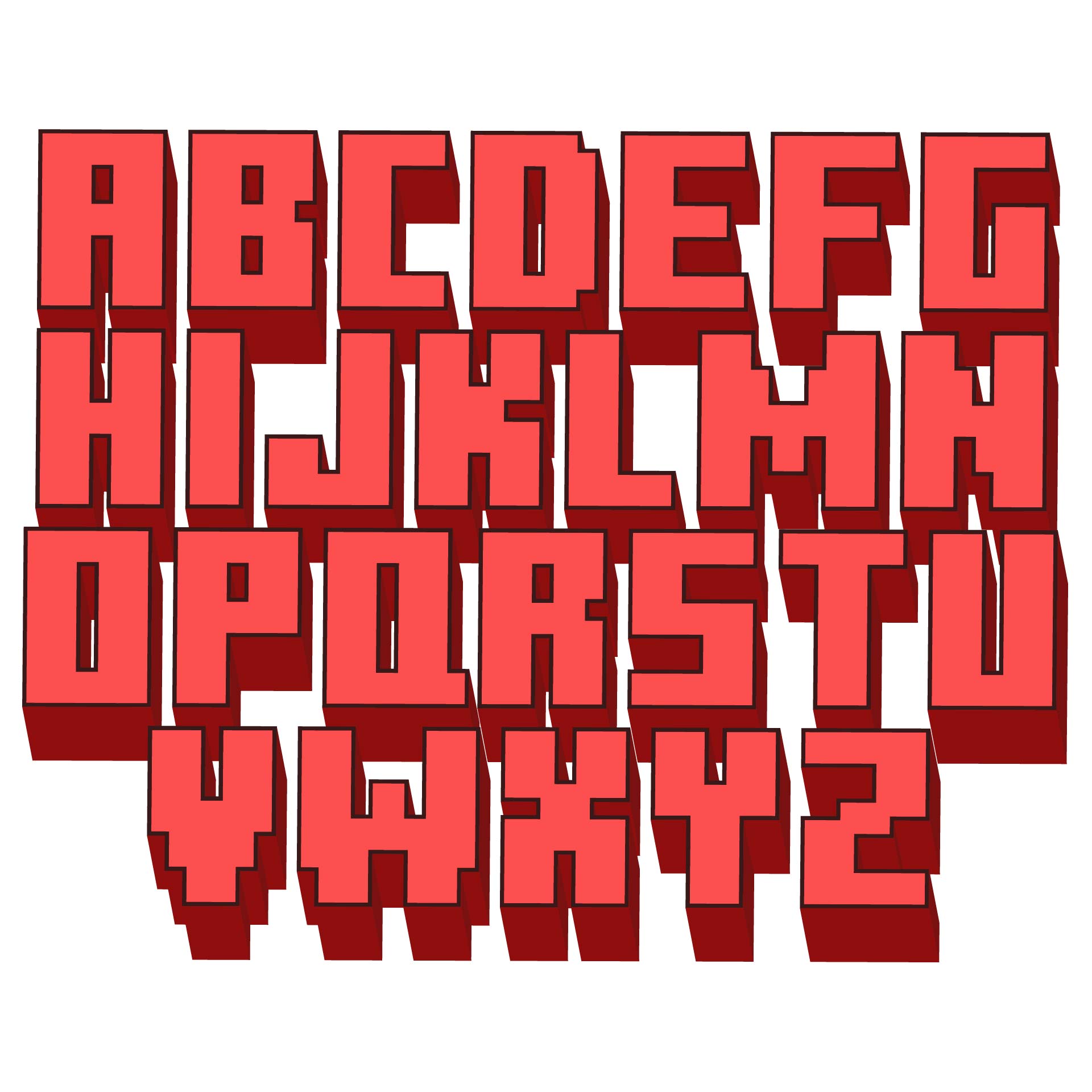 Minecraft Letters