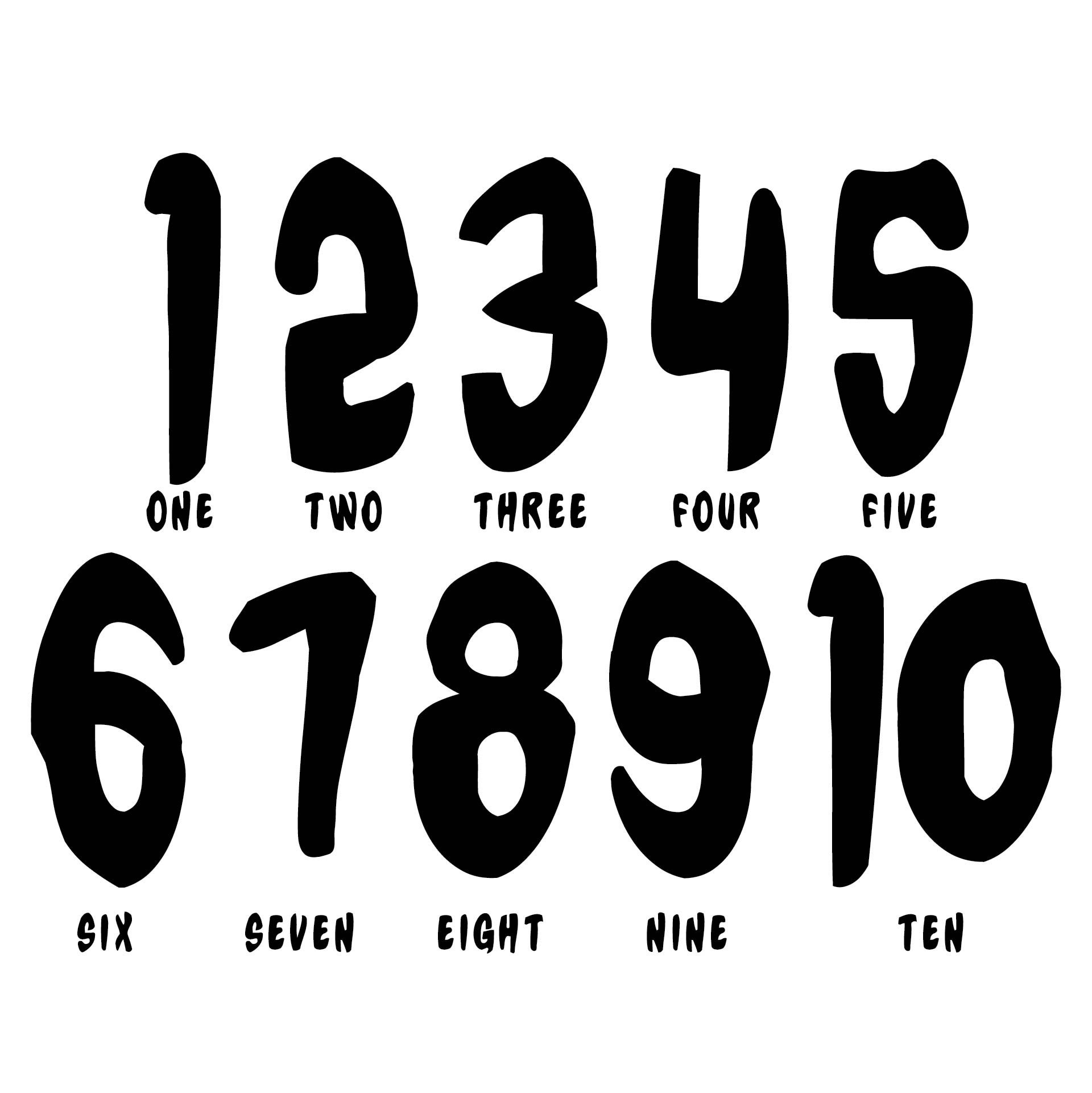 Printable Numbers 1-10 For Preschoolers