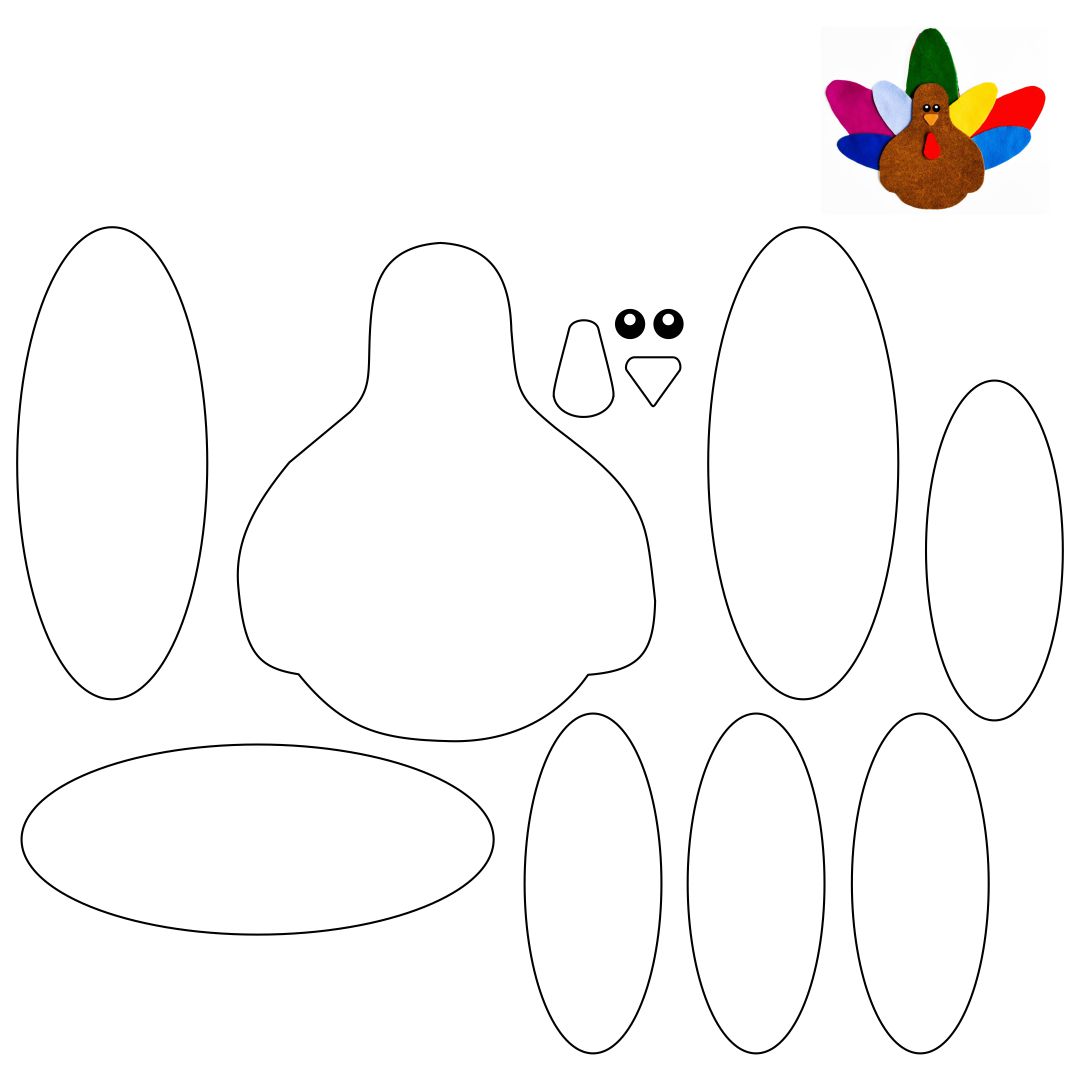 5 Best Thanksgiving Turkey Cut Out Printables - printablee.com How To Cook A Turkey Template