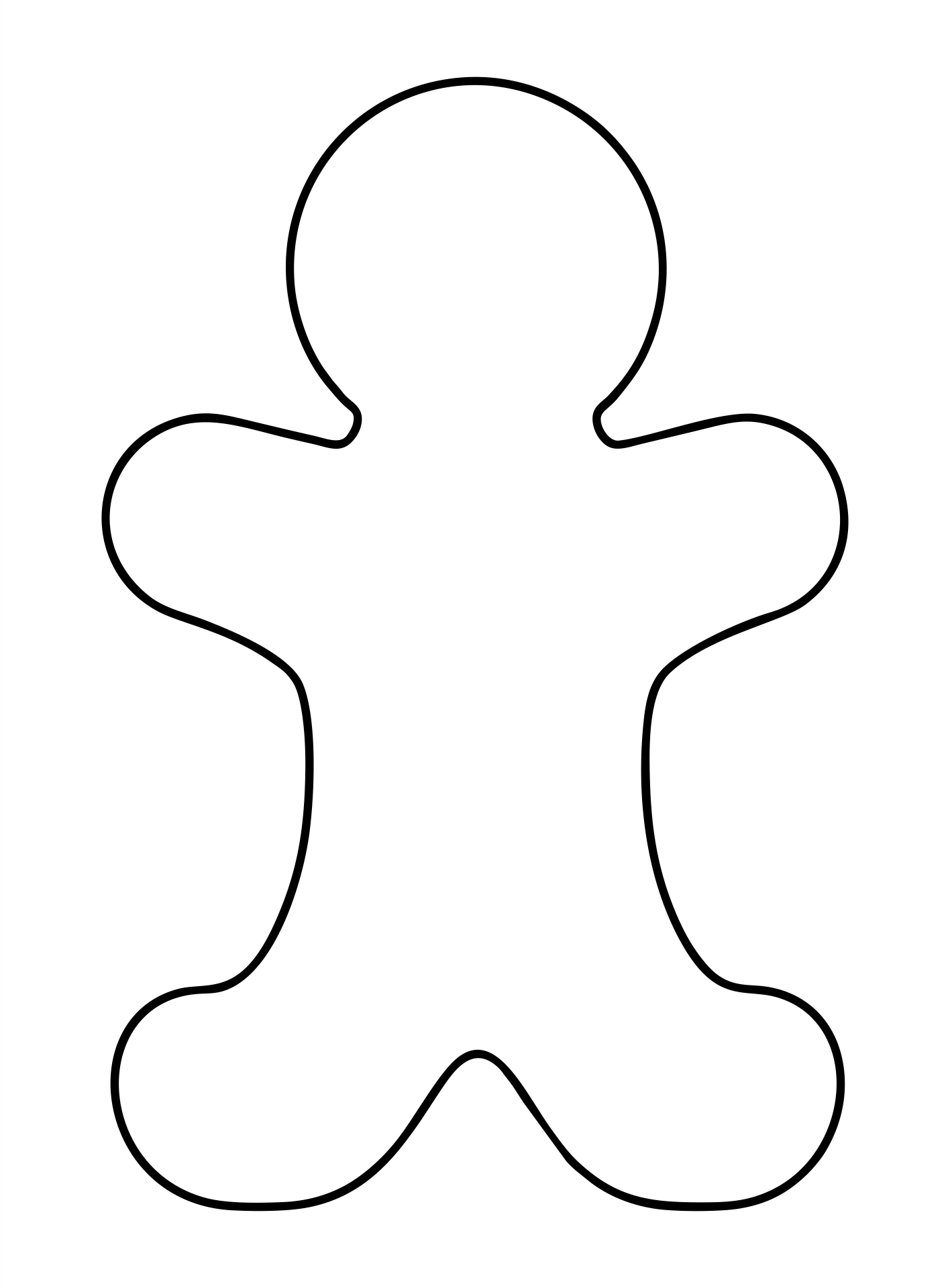 Gingerbread Man Template Printable Free