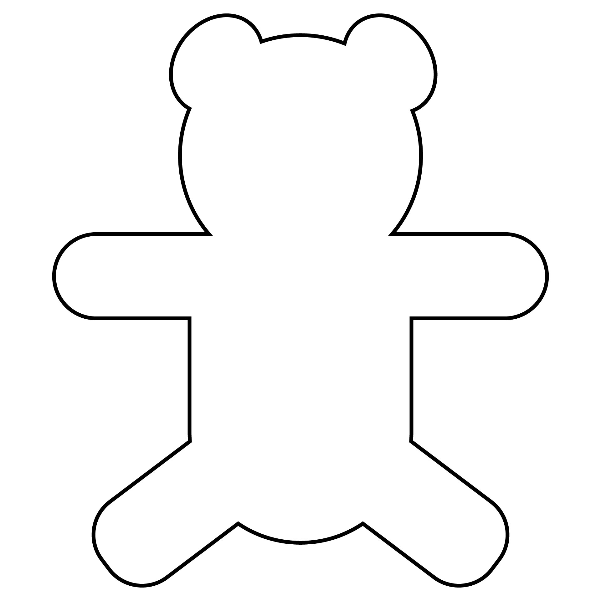 Cut Out Teddy Bear Template Printable