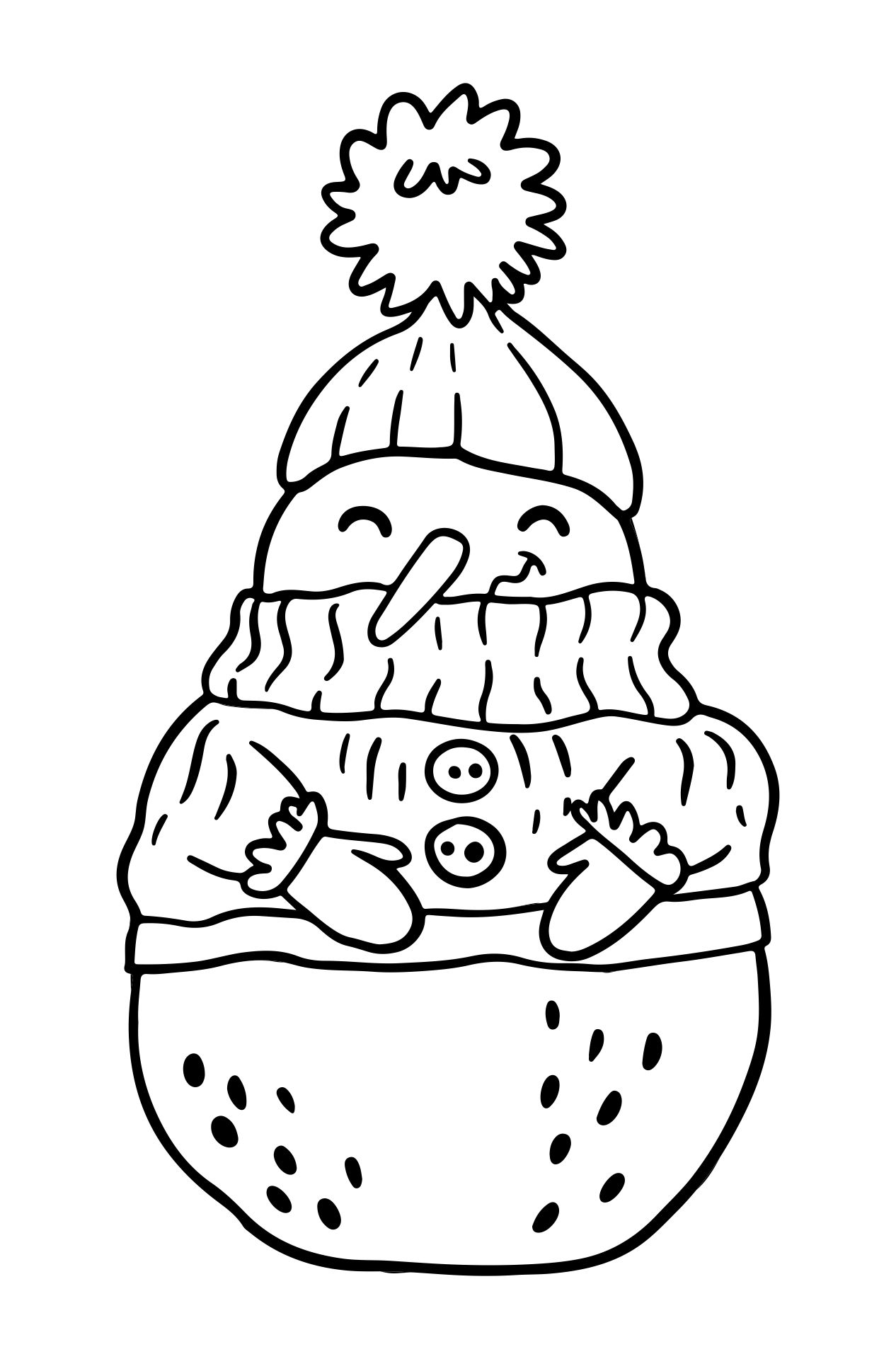 Cute Christmas Snowman Coloring Pages