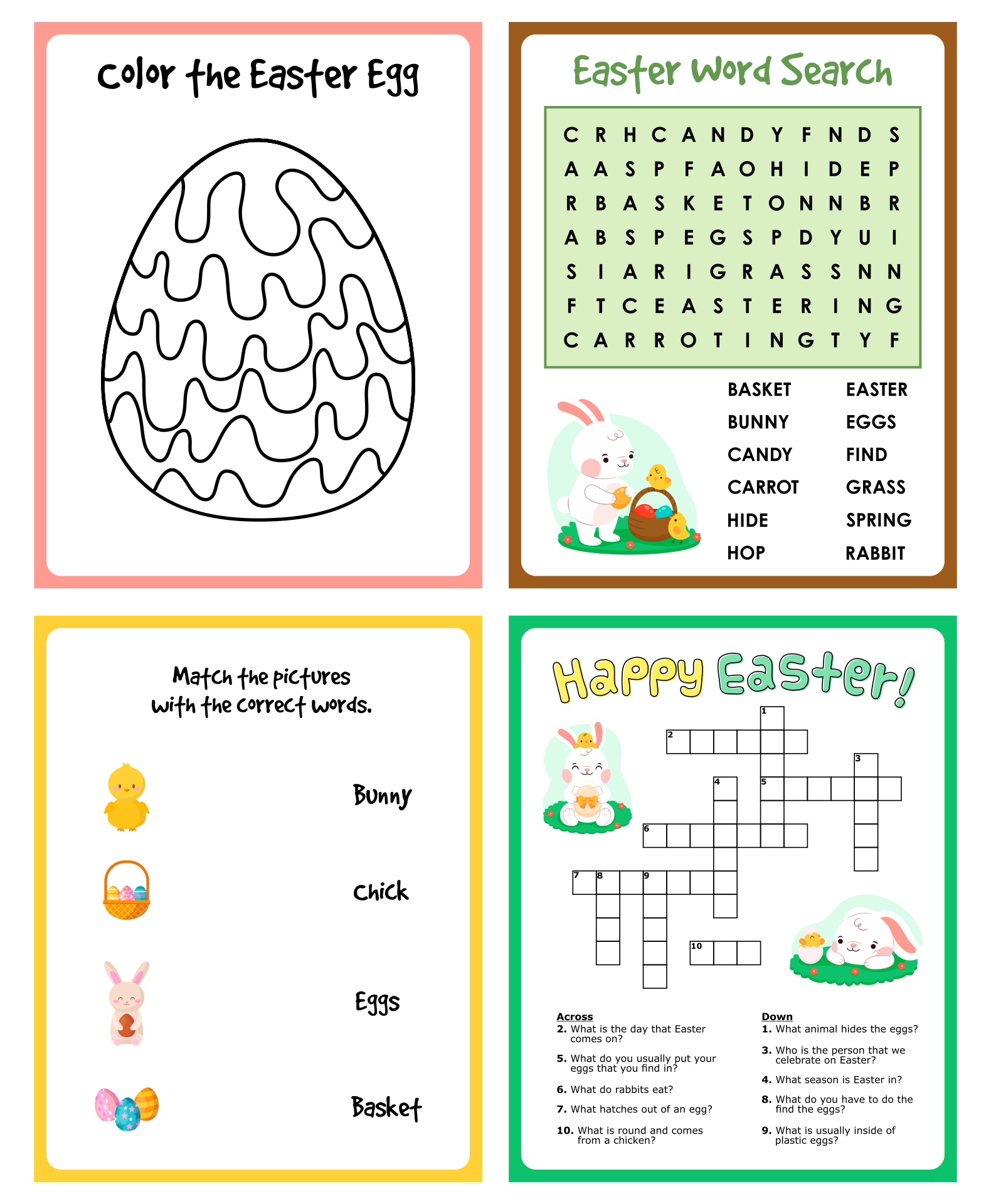Easter Printable Worksheet Packet