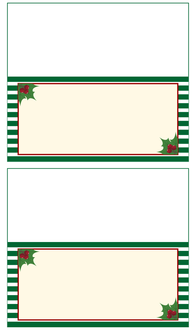 Printable Christmas Place Cards