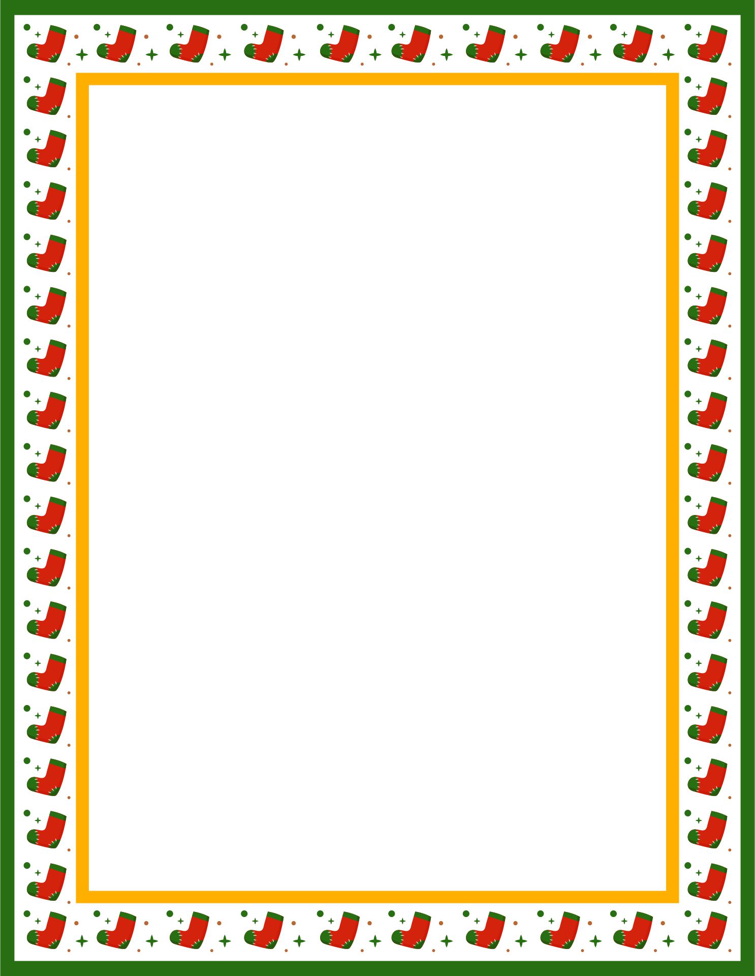 Christmas Paper Borders Template