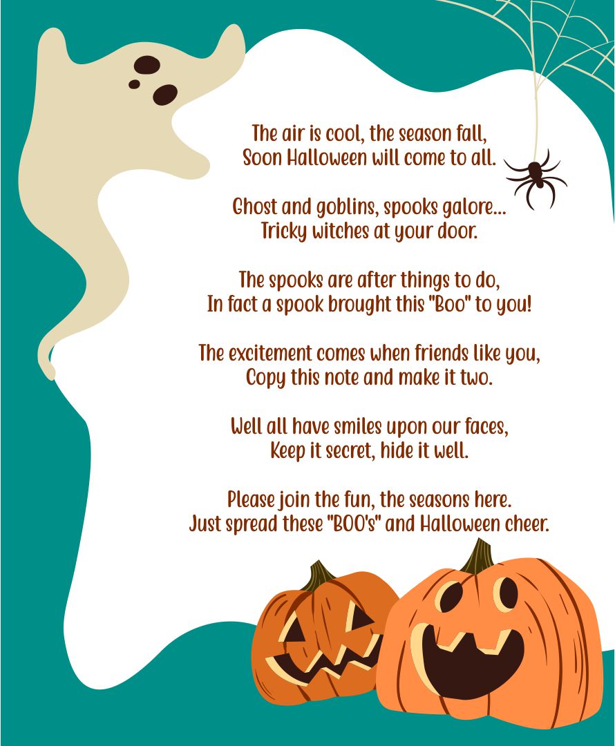 Printable Halloween Boo Poem