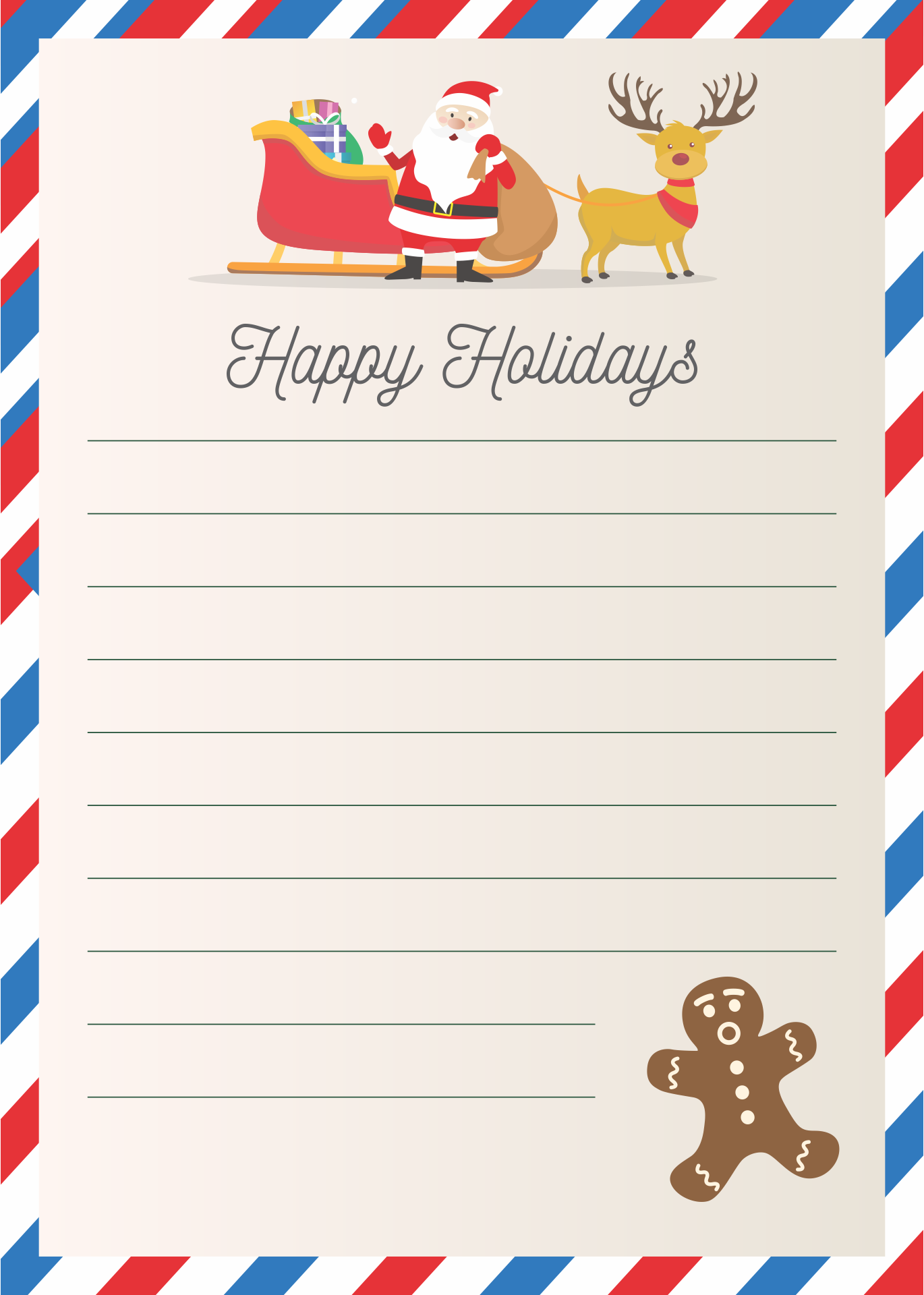 Printable Holiday Letter Templates
