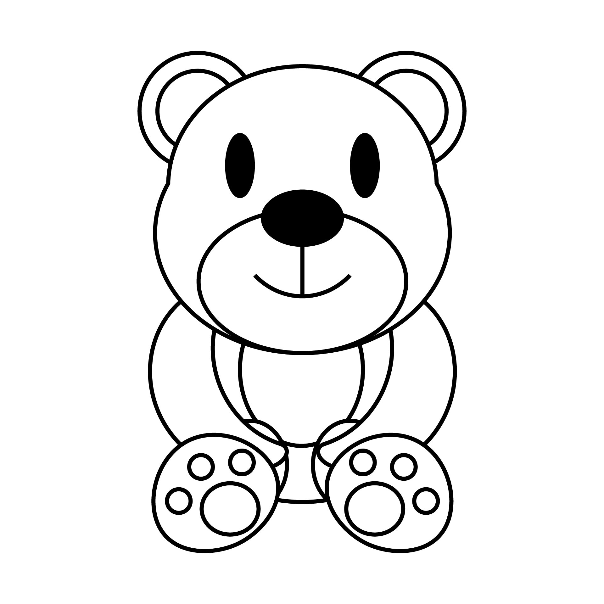 Printable Teddy Bear Clip Art