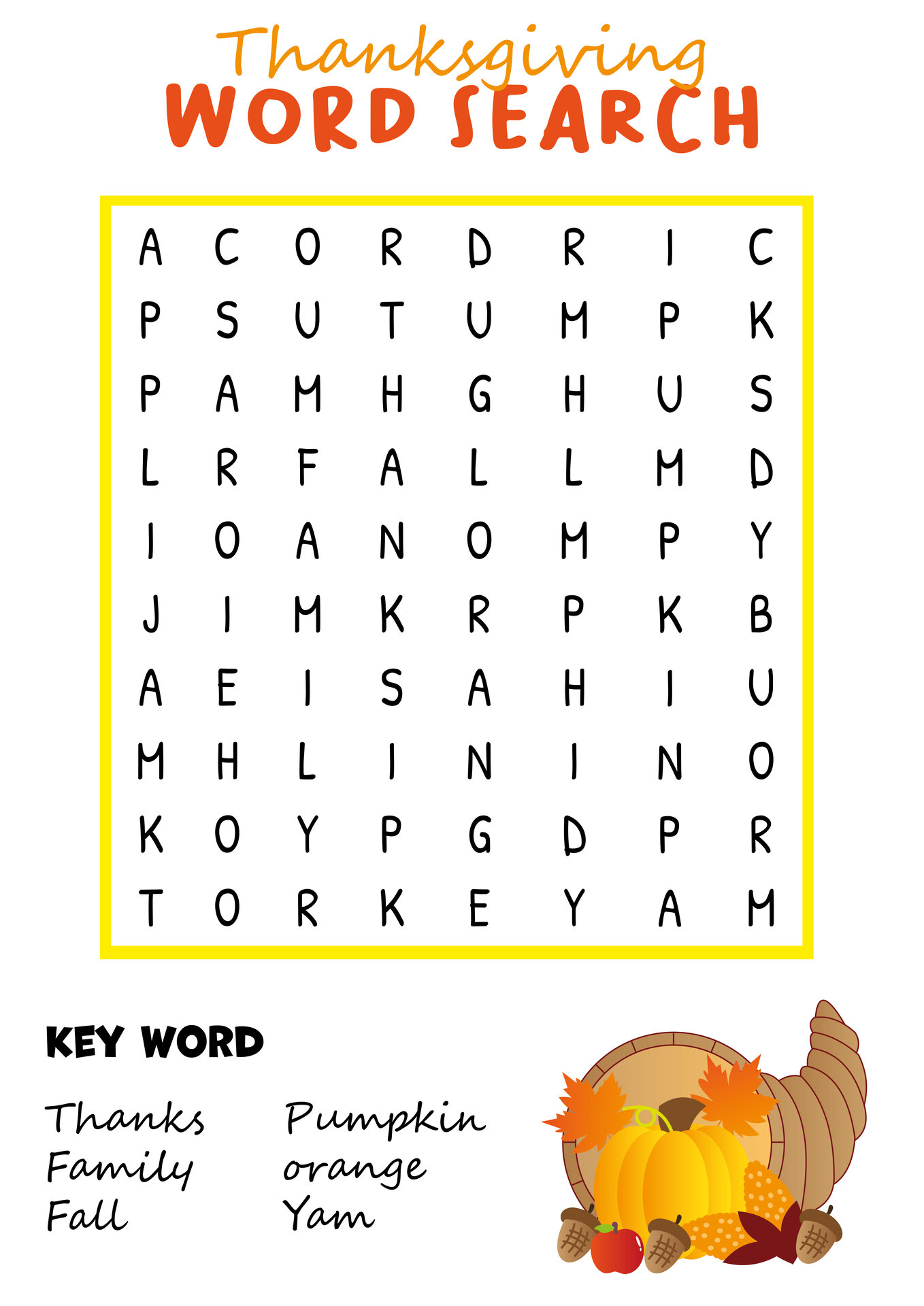 10 Best Printable Thanksgiving Word Search Puzzles PDF For Free At 