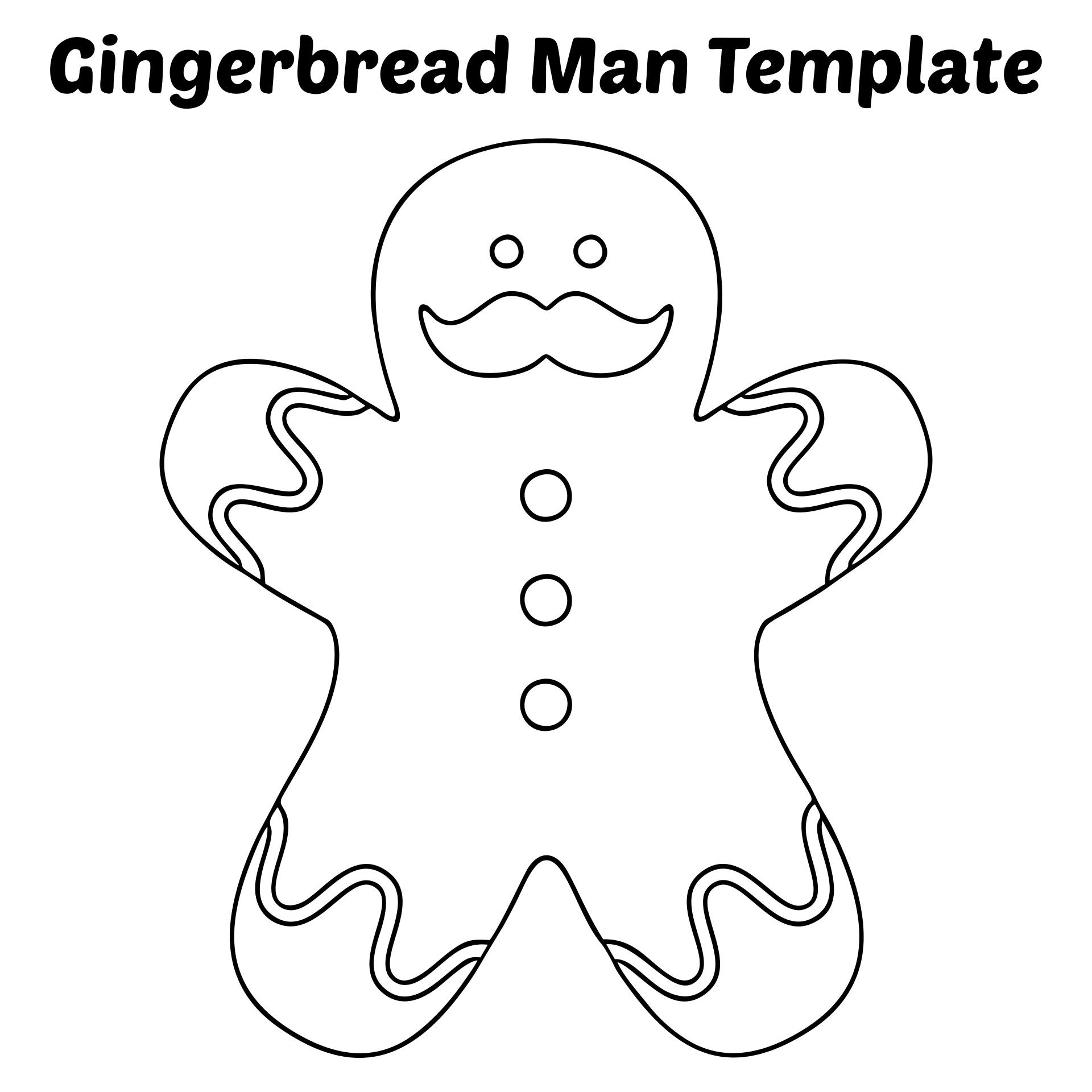 4 Best Gingerbread Man Printable