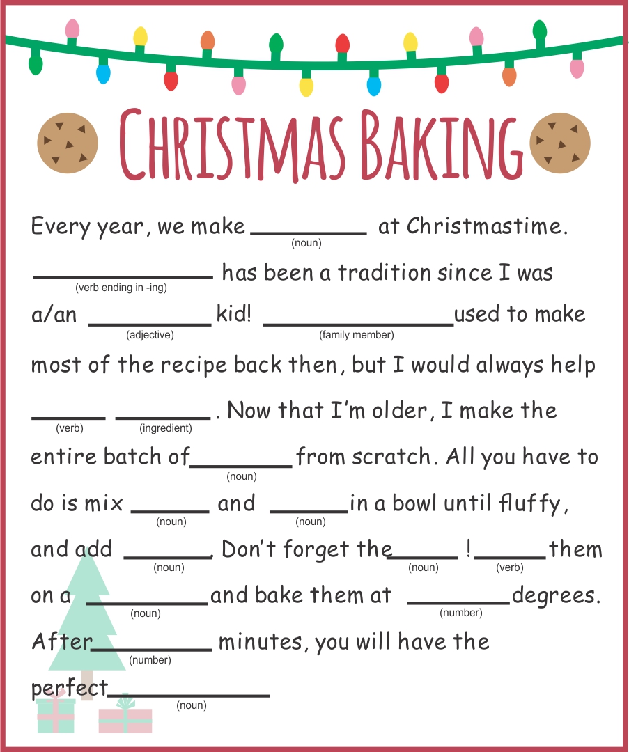 10 Best Blank Printable Christmas Mad Libs