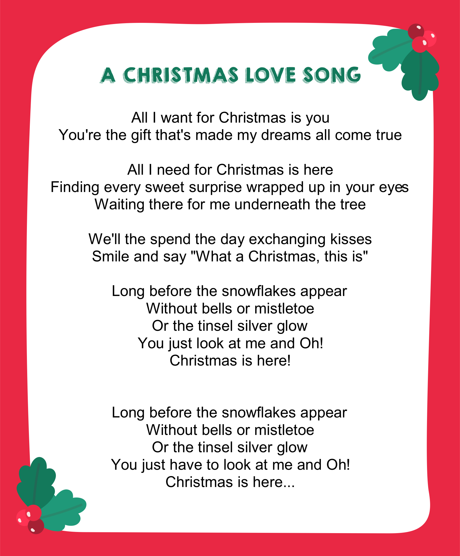 5 Best O Christmas Tree Words Printable PDF For Free At Printablee
