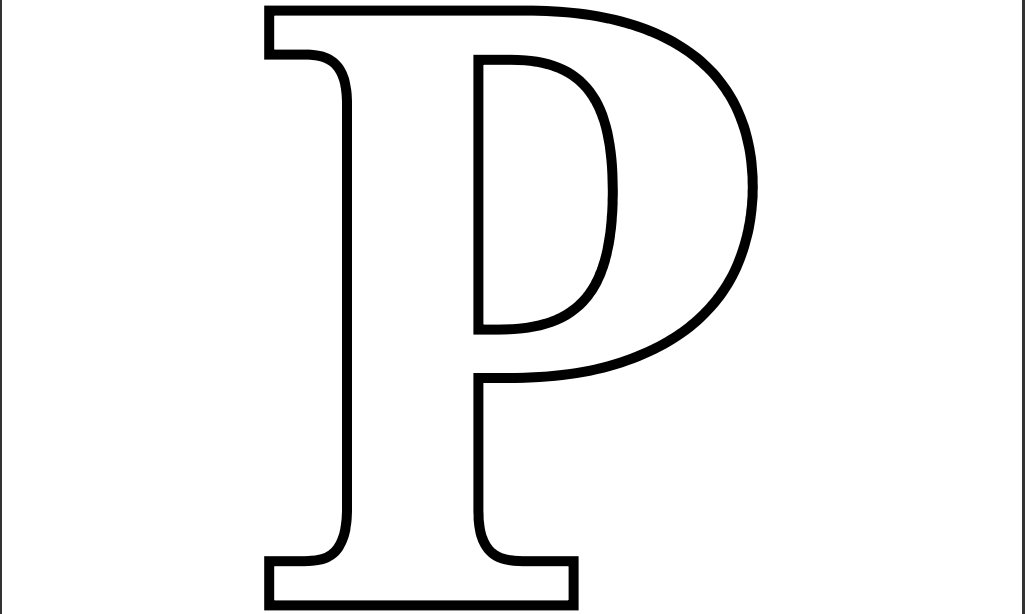 Letter P Coloring Pages Printable