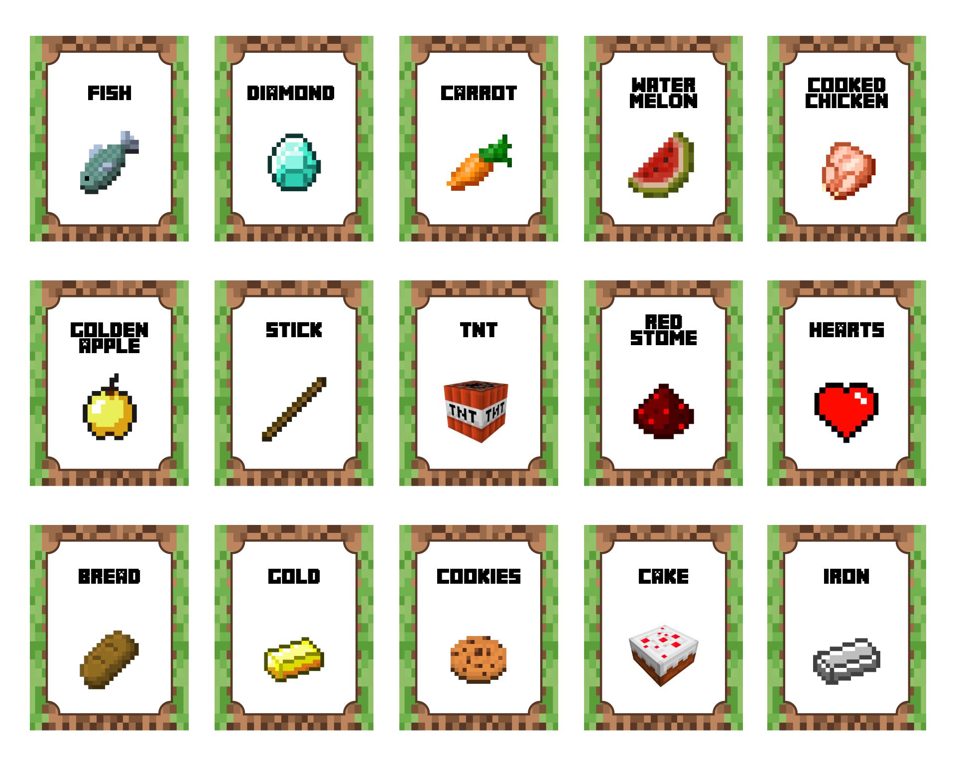 Free Printable Play Food Minecraft Food Labels Templates Online free-printable-play-food-minecraft-food-labels-templates-online