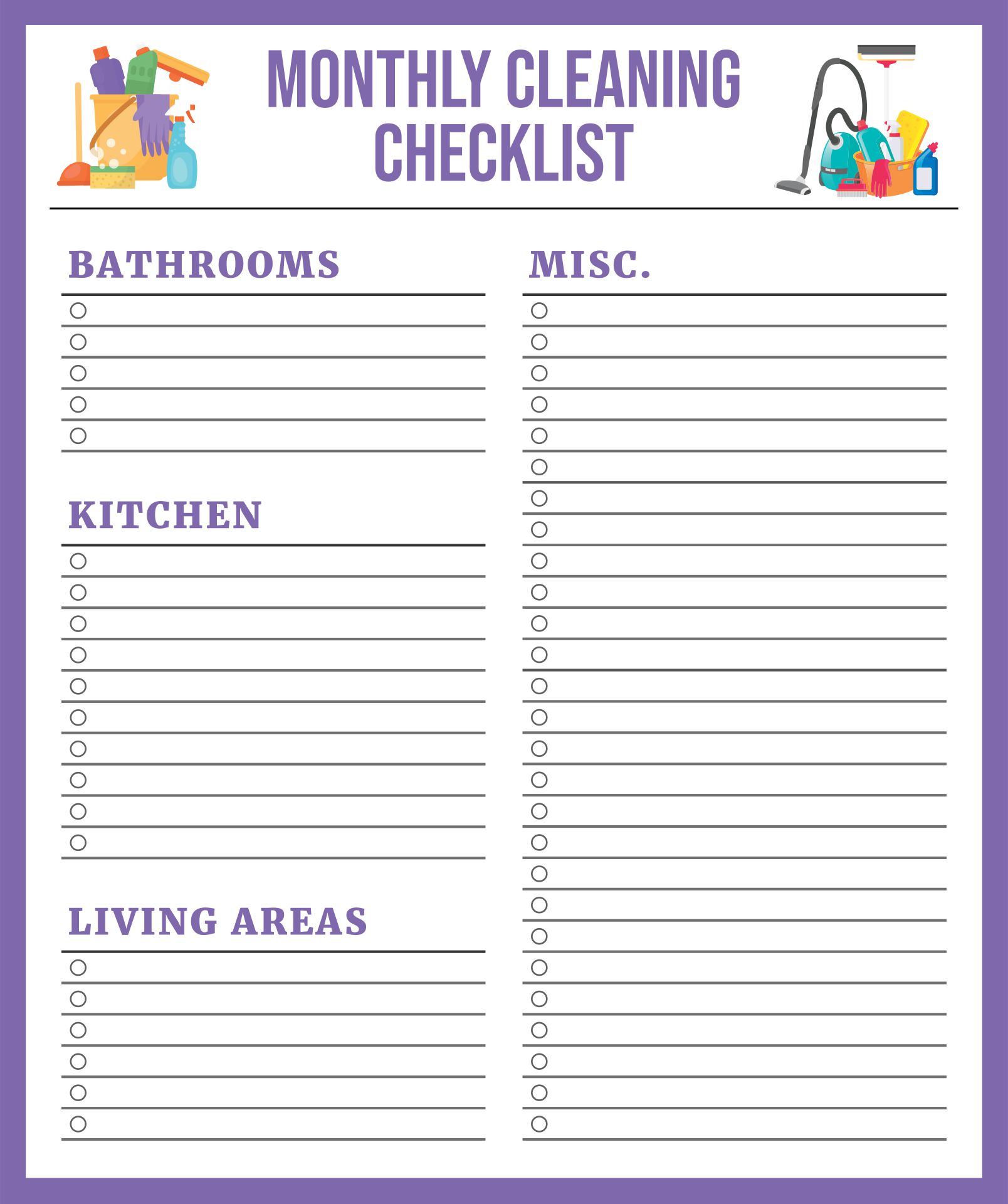 13 Best Editable Blank Printable Checklists PDF for Free at Printablee