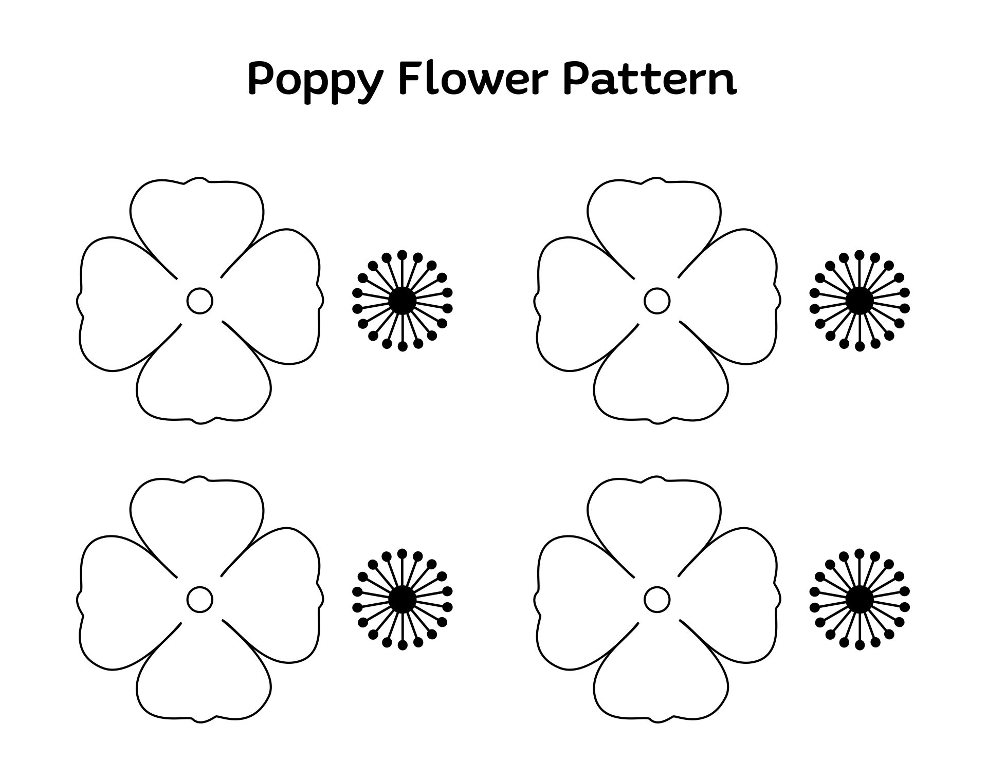 Paper Poppy Flower Pattern