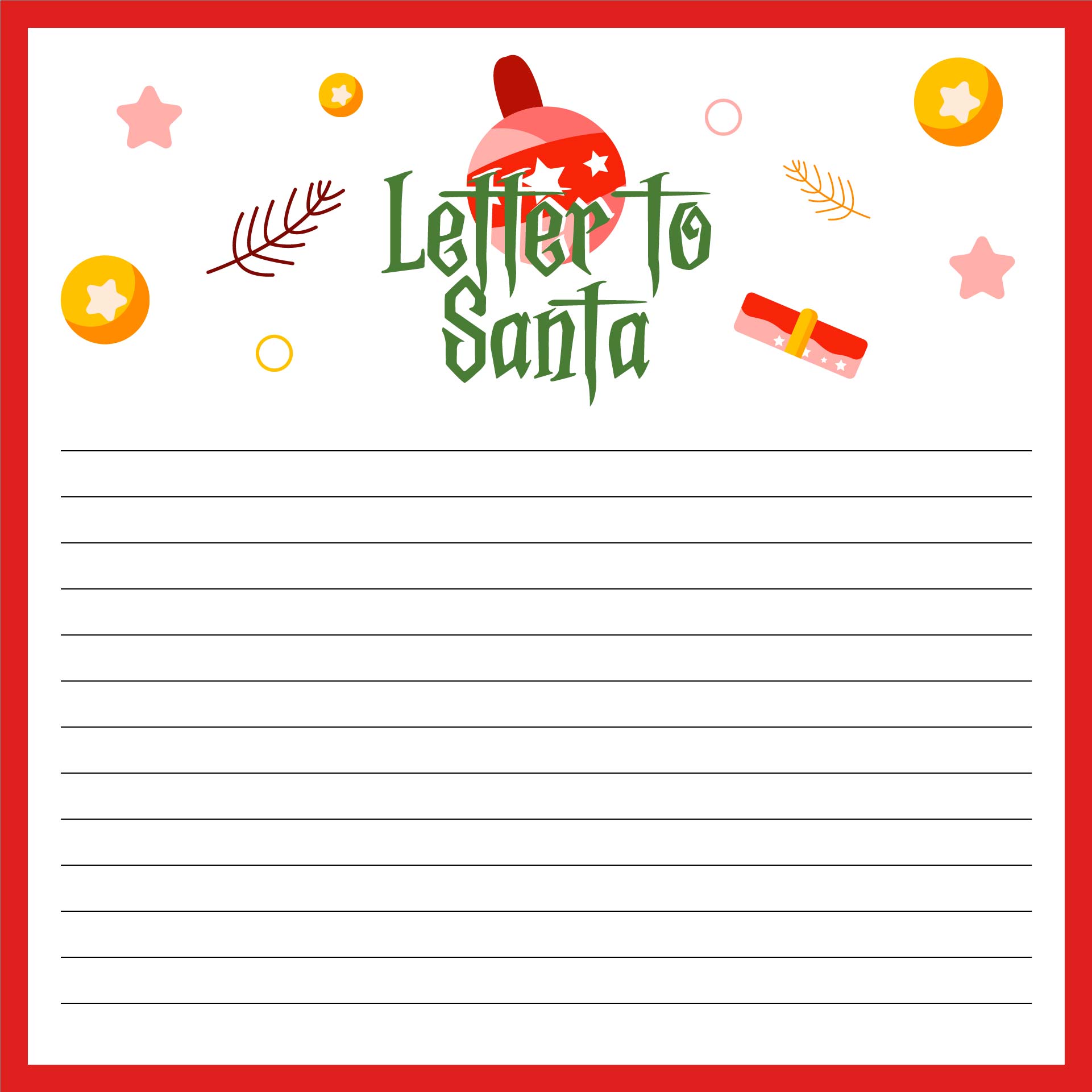 Christmas Letter Templates Free Printable