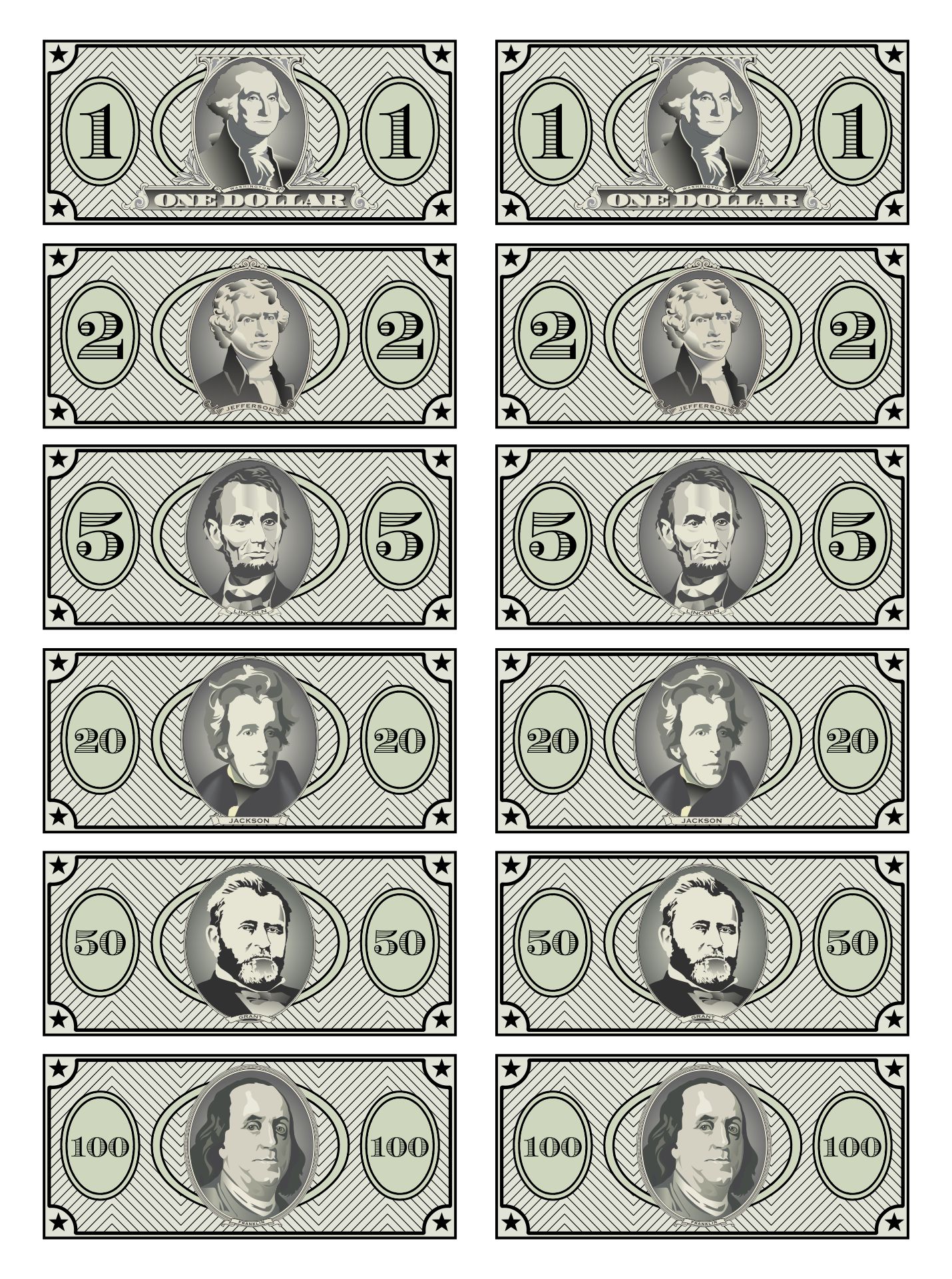 Printable Fake Money Dollar