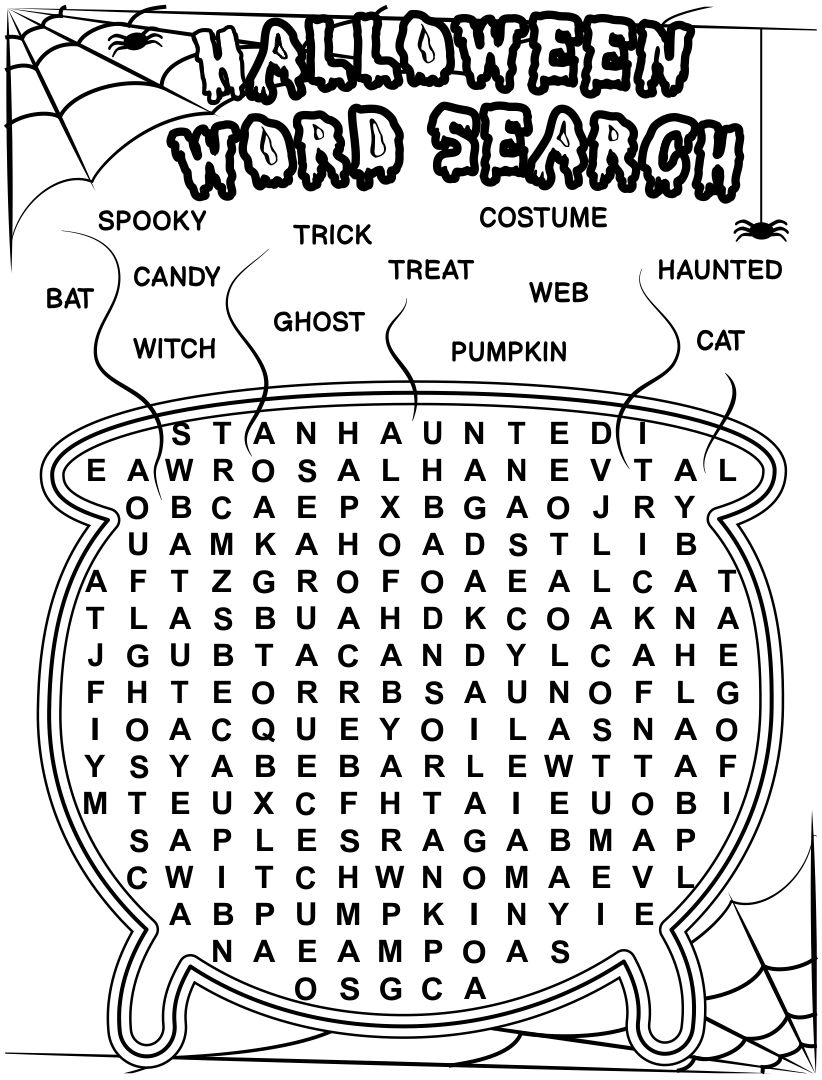 15 Best Free Printable Halloween Word Search For Kids PDF For Free At Printablee