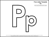Printable Letter P Template