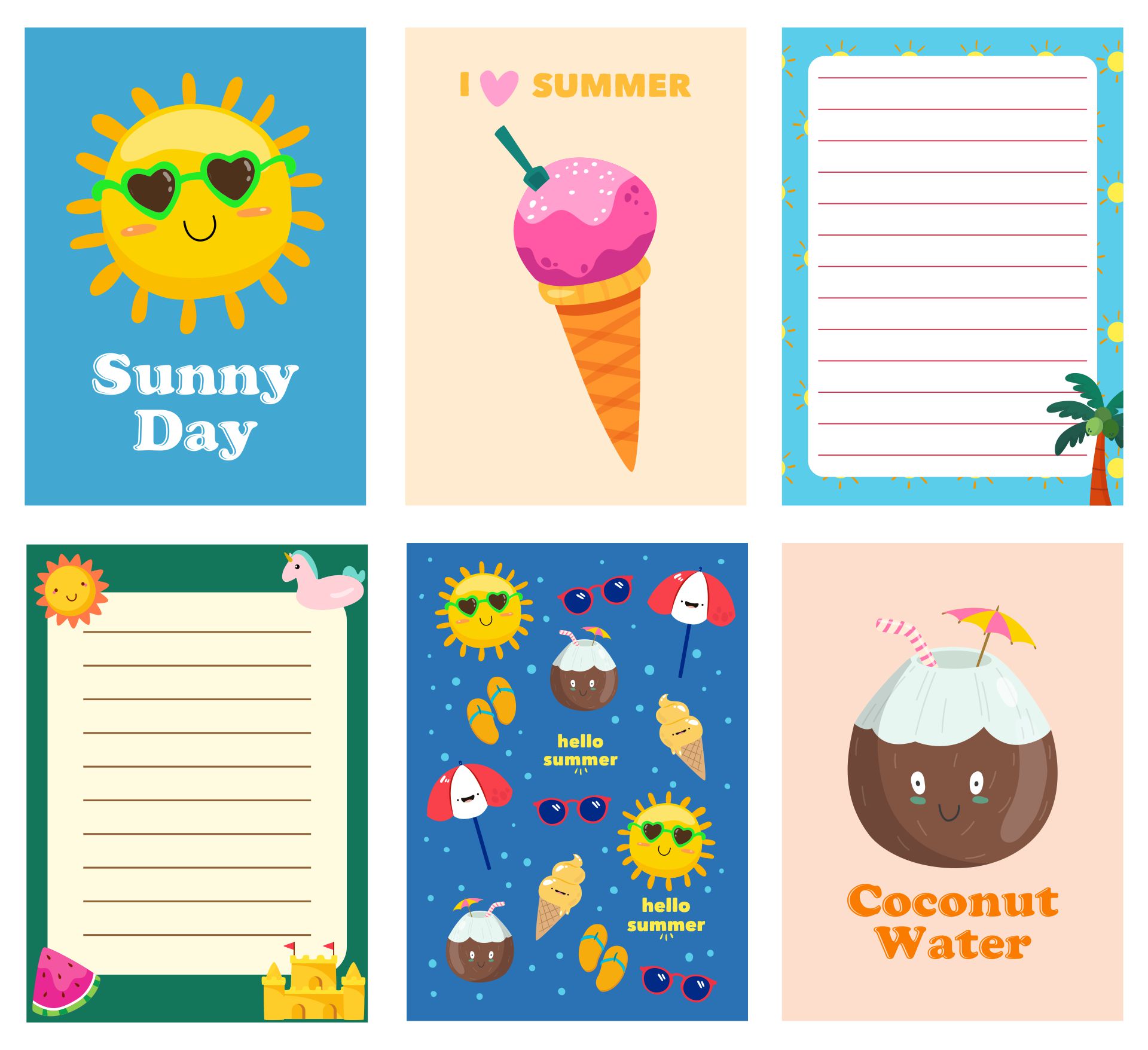 Summer Project Life Cards Printable