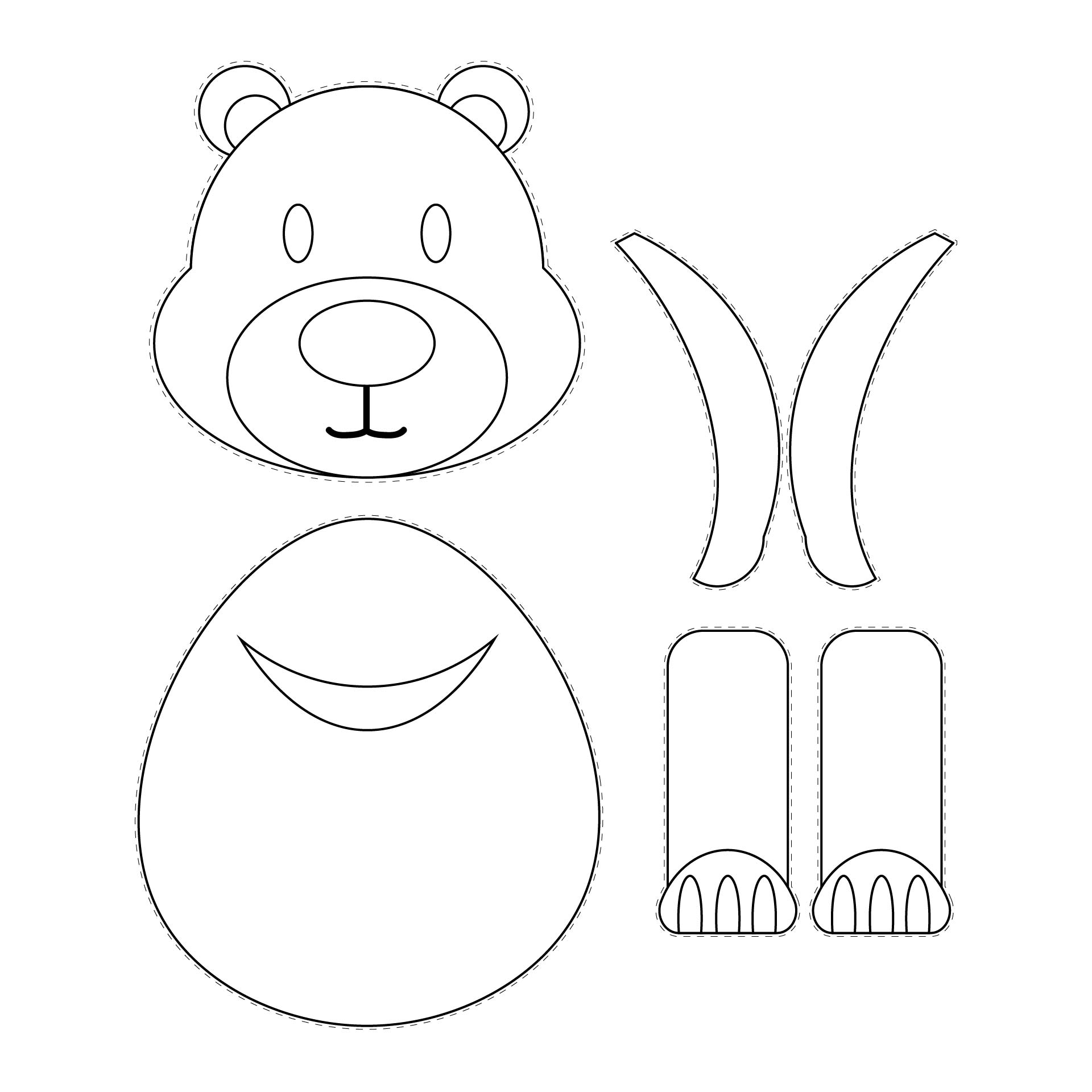 Teddy Bear Pattern Printable Templates