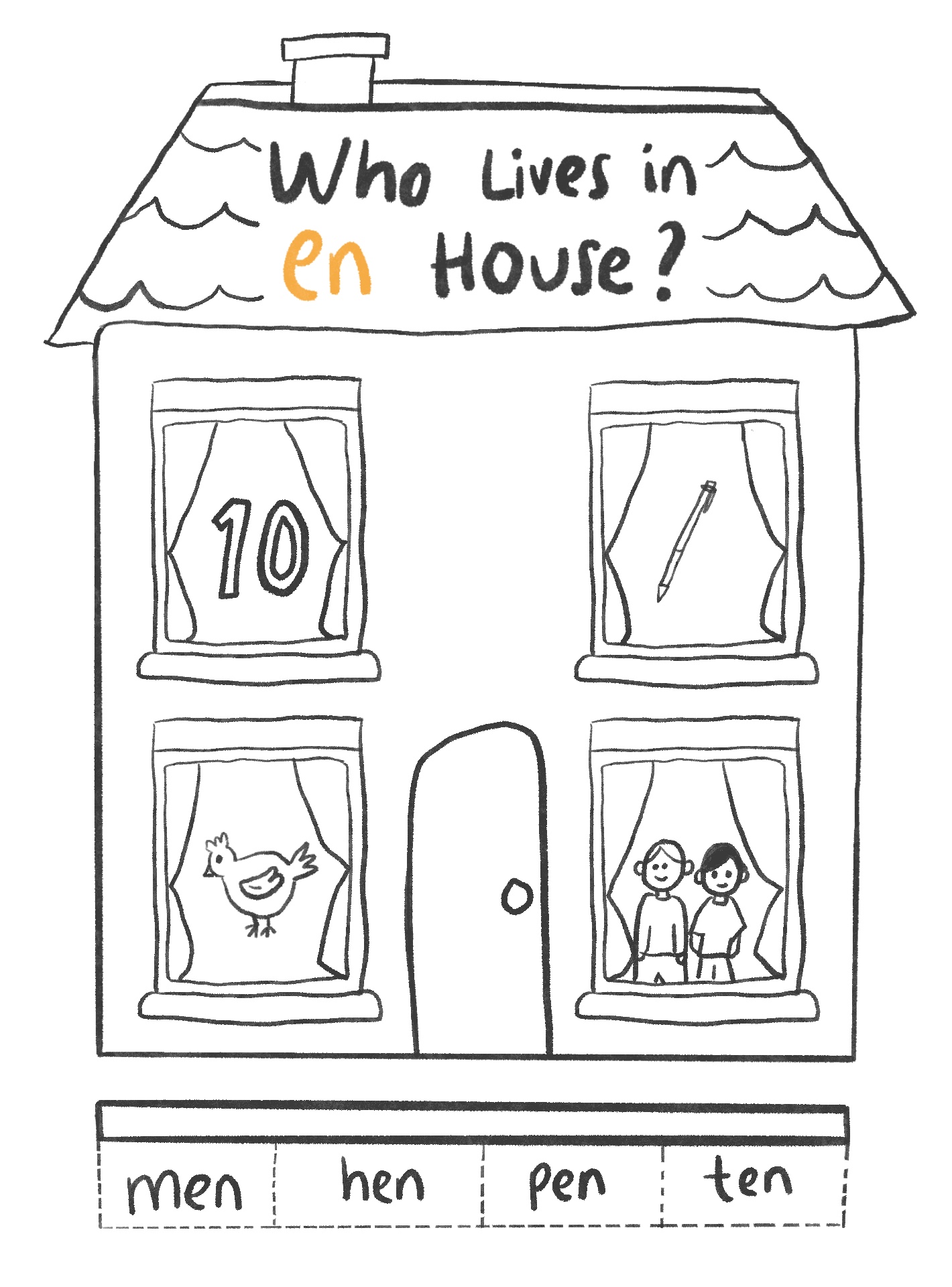 Word Family House Printables