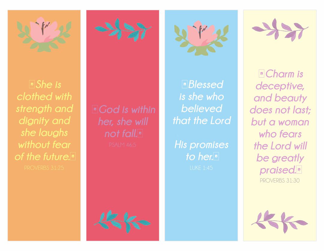 Bible Verse Printable Bookmarks