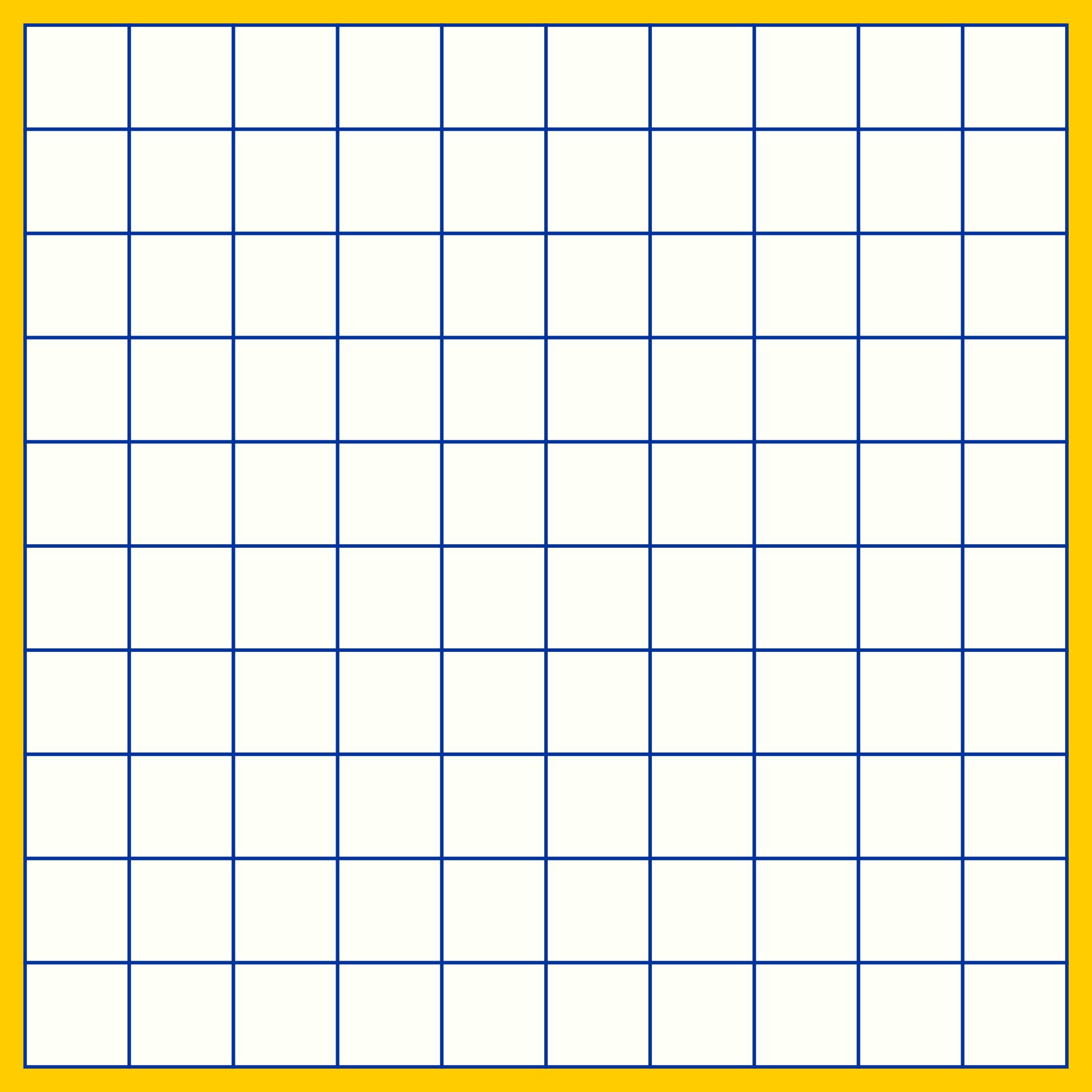 10 by 10 Grids Printable