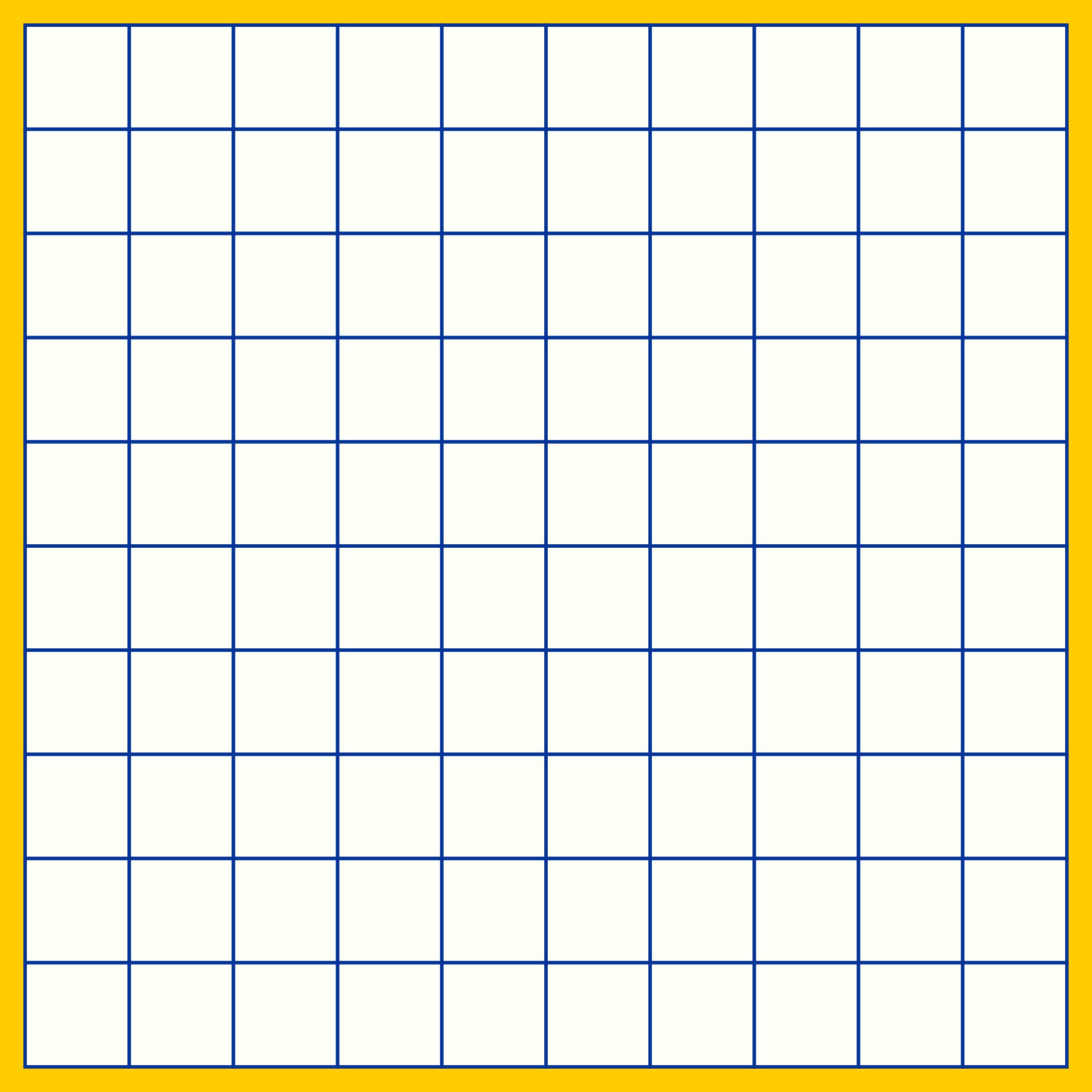 10 by 10 Grids Printable