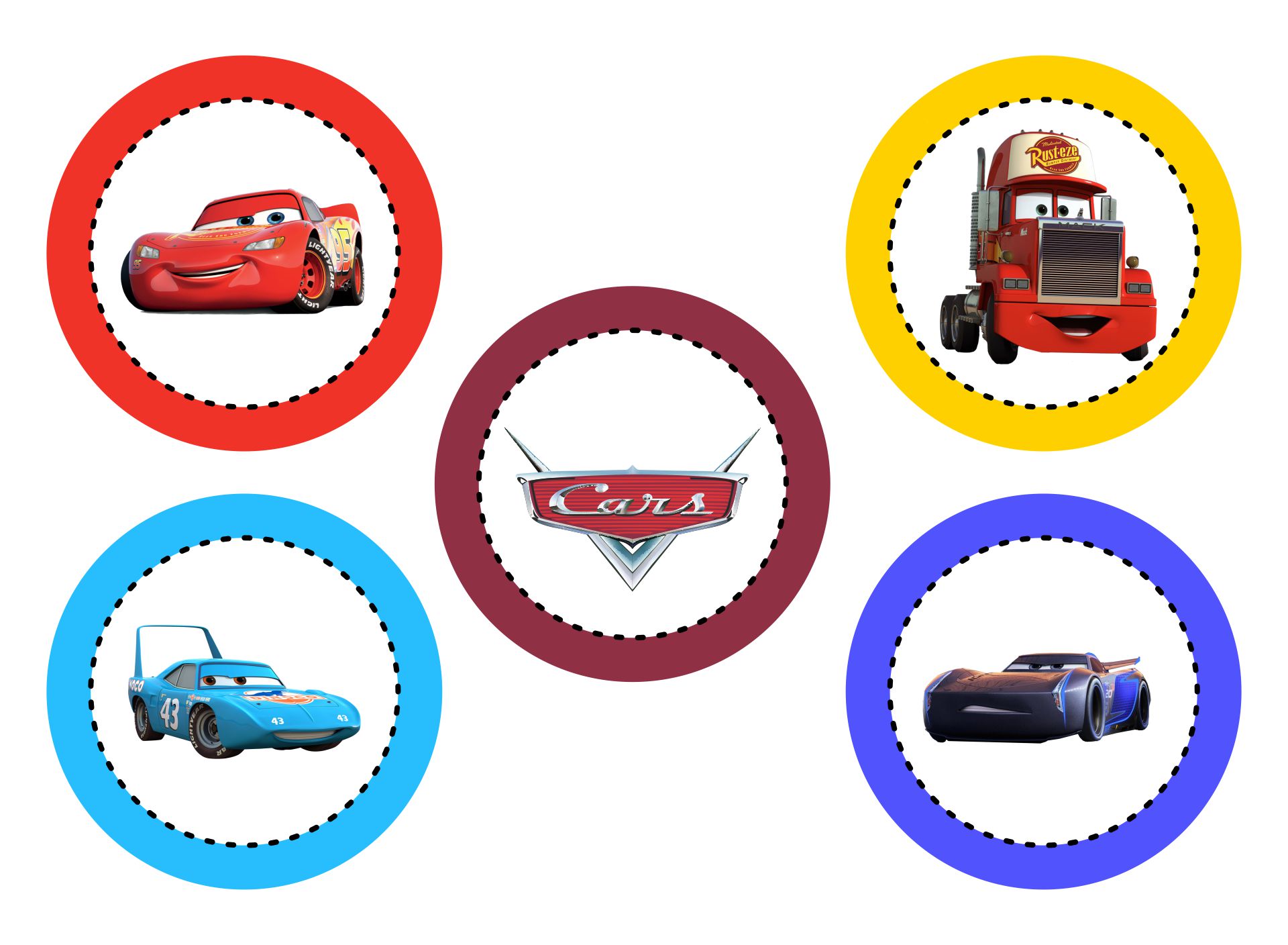 10 Best Printable Disney Cars Cake Toppers 