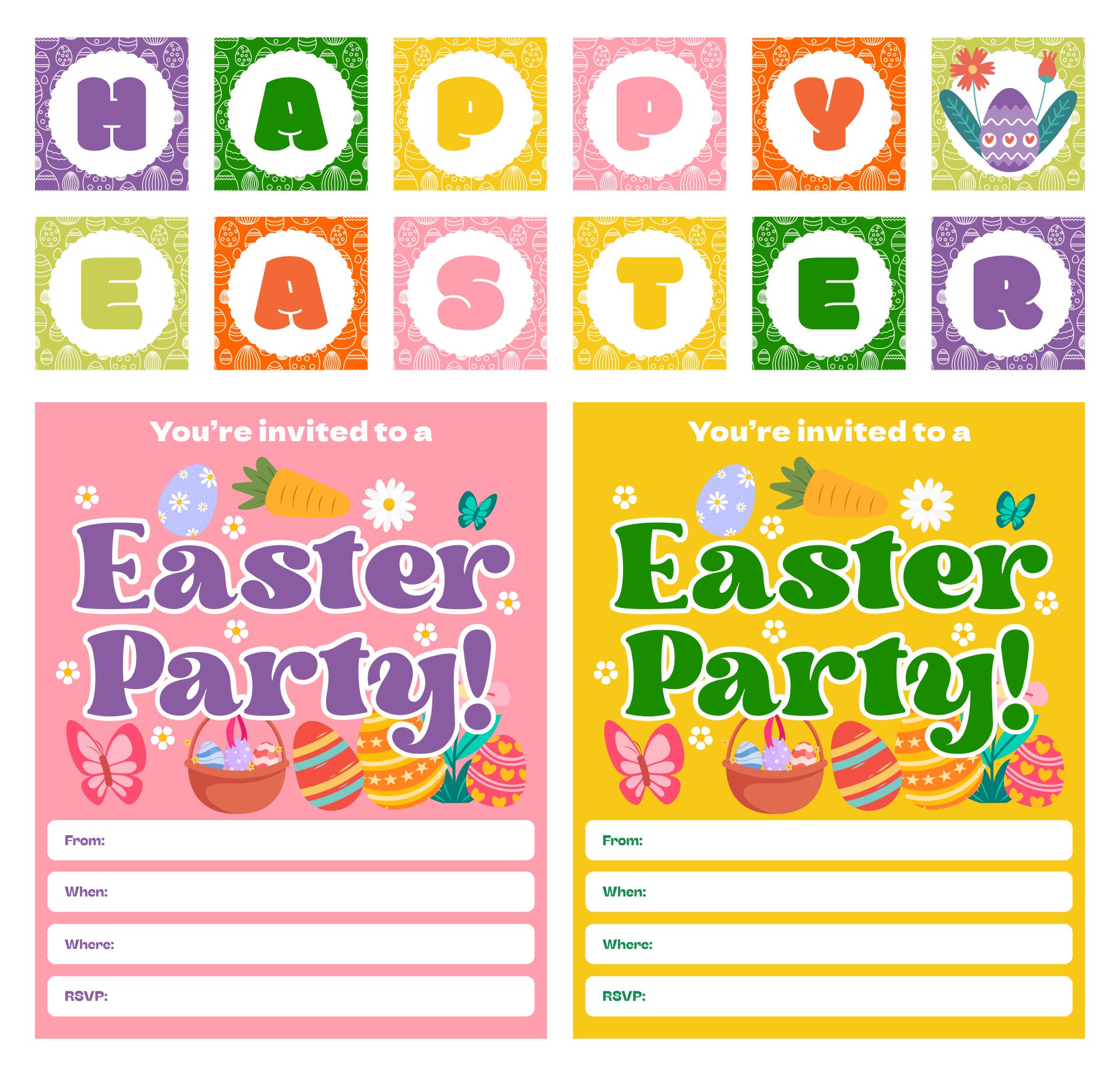 Easter Party  Printables