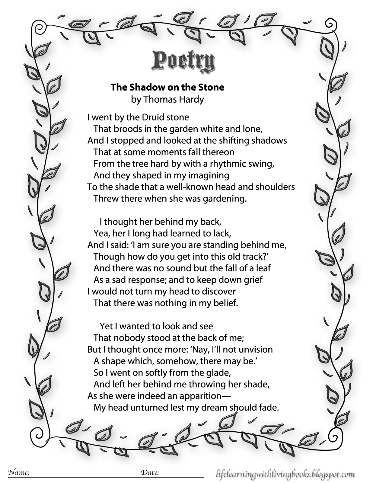 Emily Dickinson Printable Poems