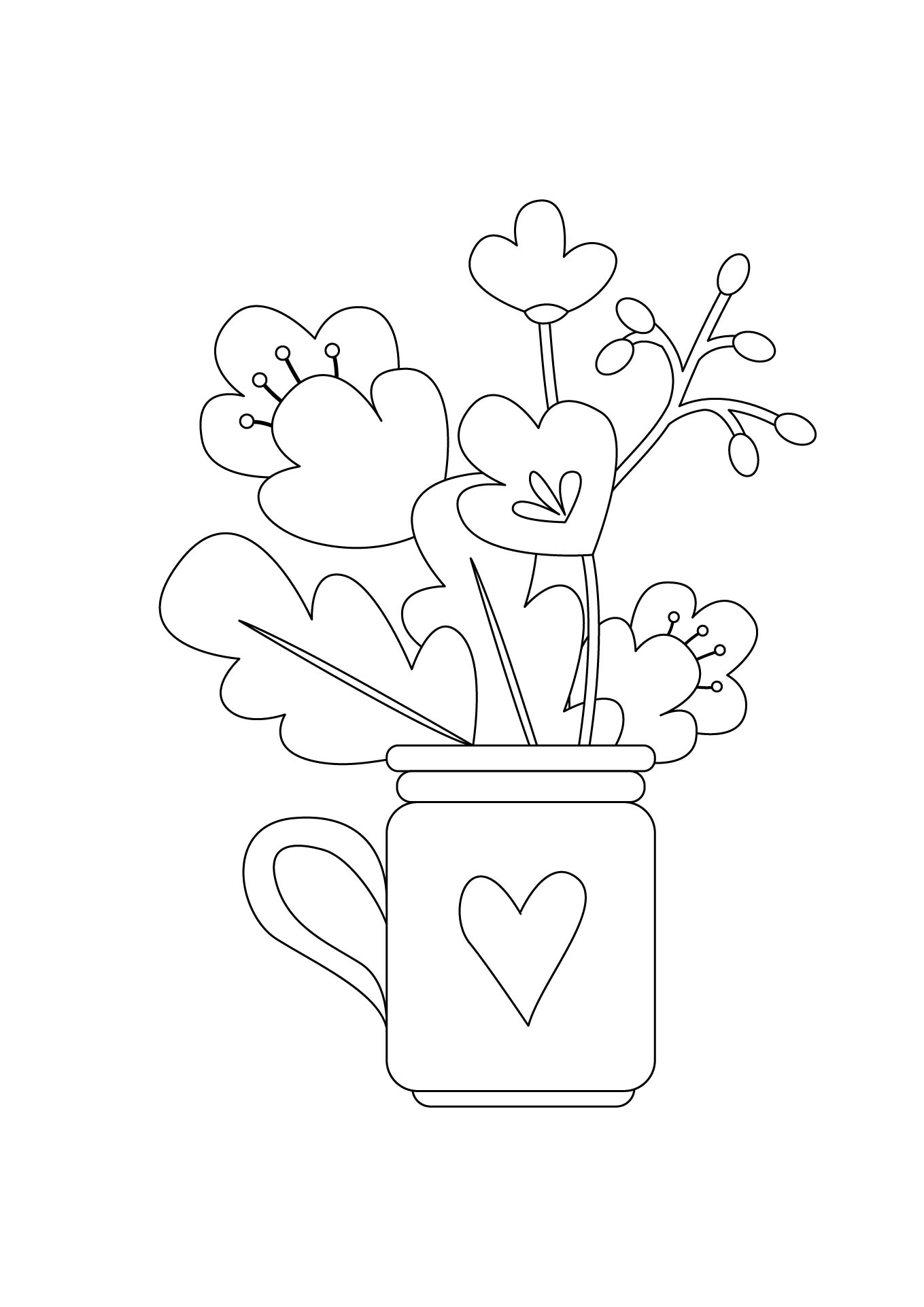 Flower Template Preschool Coloring Pages
