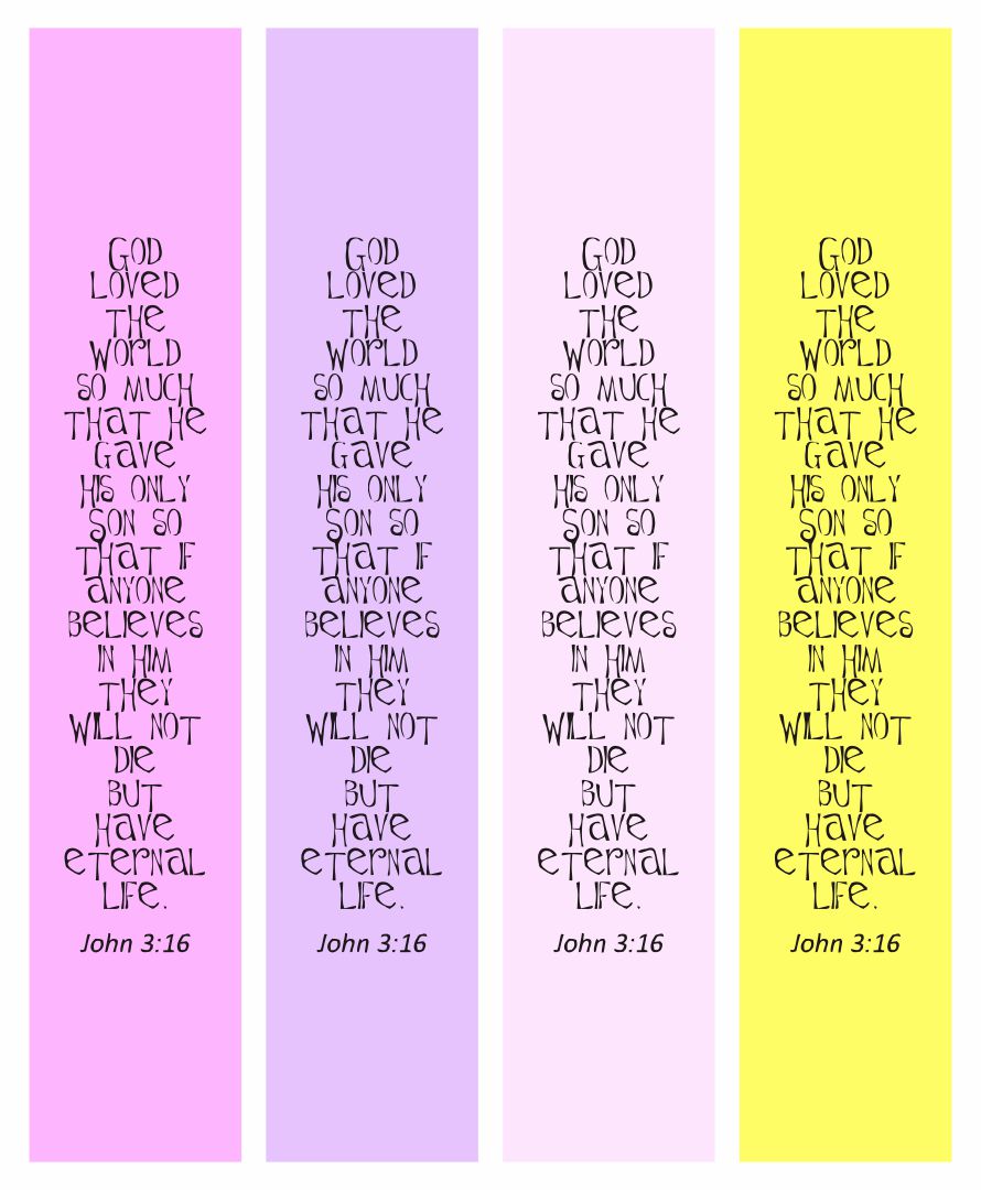 Bible Verse Printable Bookmark Template