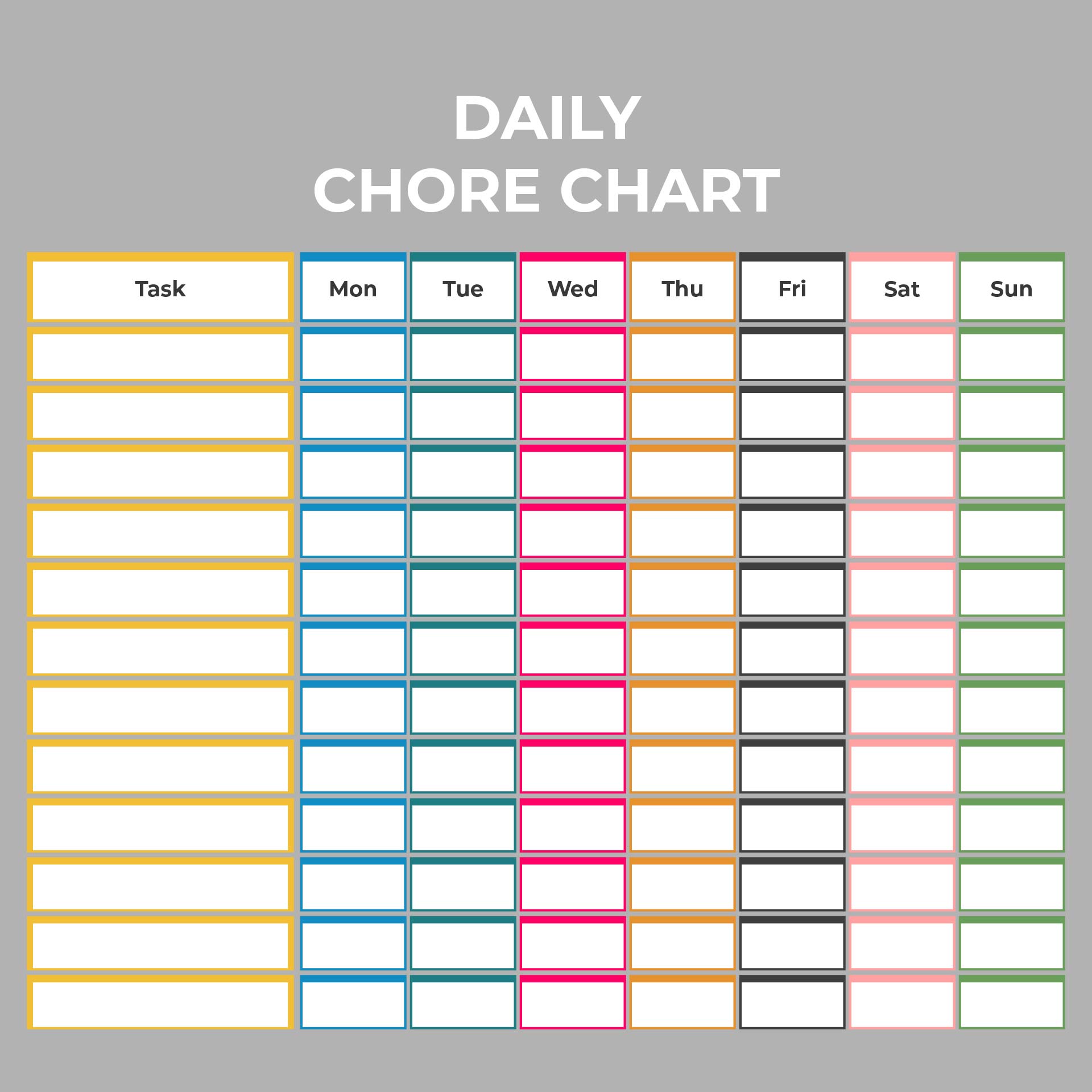 Printable Chart Templates