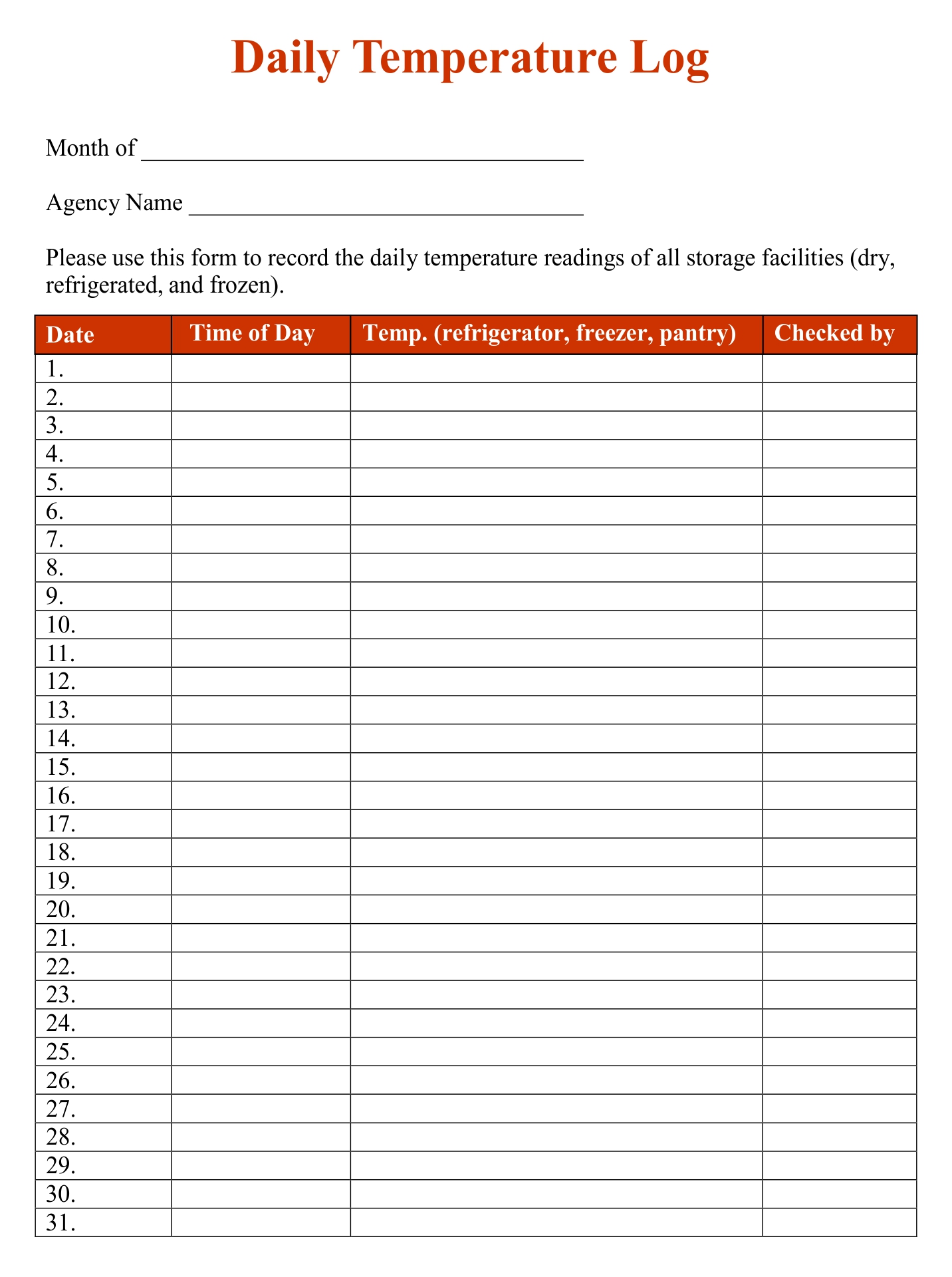 Medical Logs Template from www.printablee.com