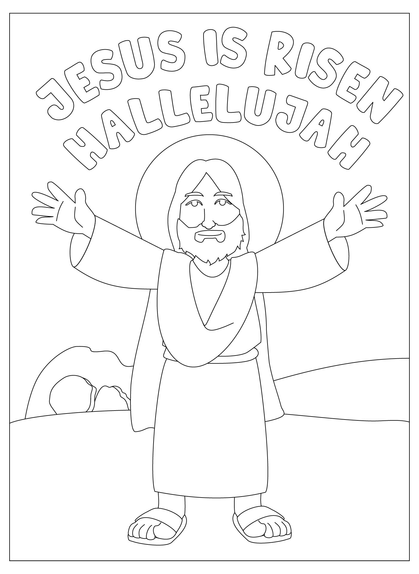 Religious Easter Coloring Page