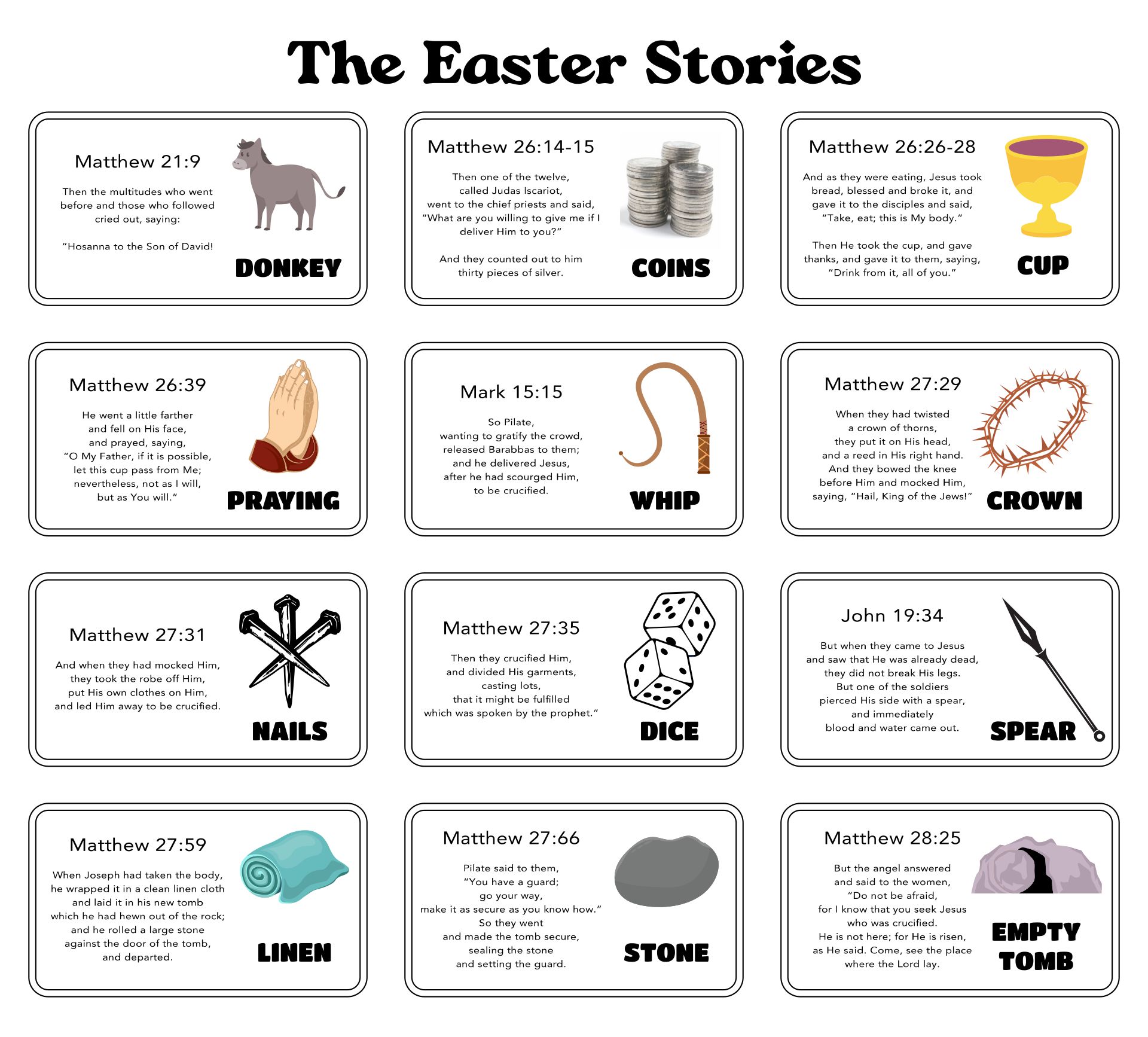 Kids Easter Story Printable